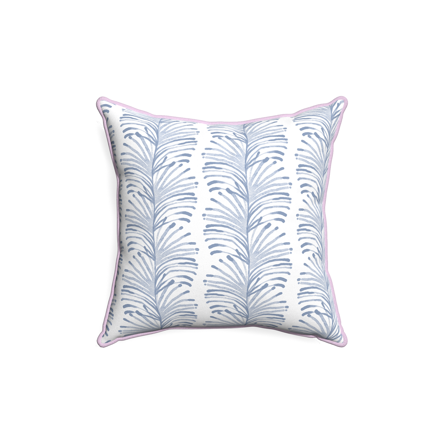 18-square emma sky custom sky blue botanical stripepillow with l piping on white background
