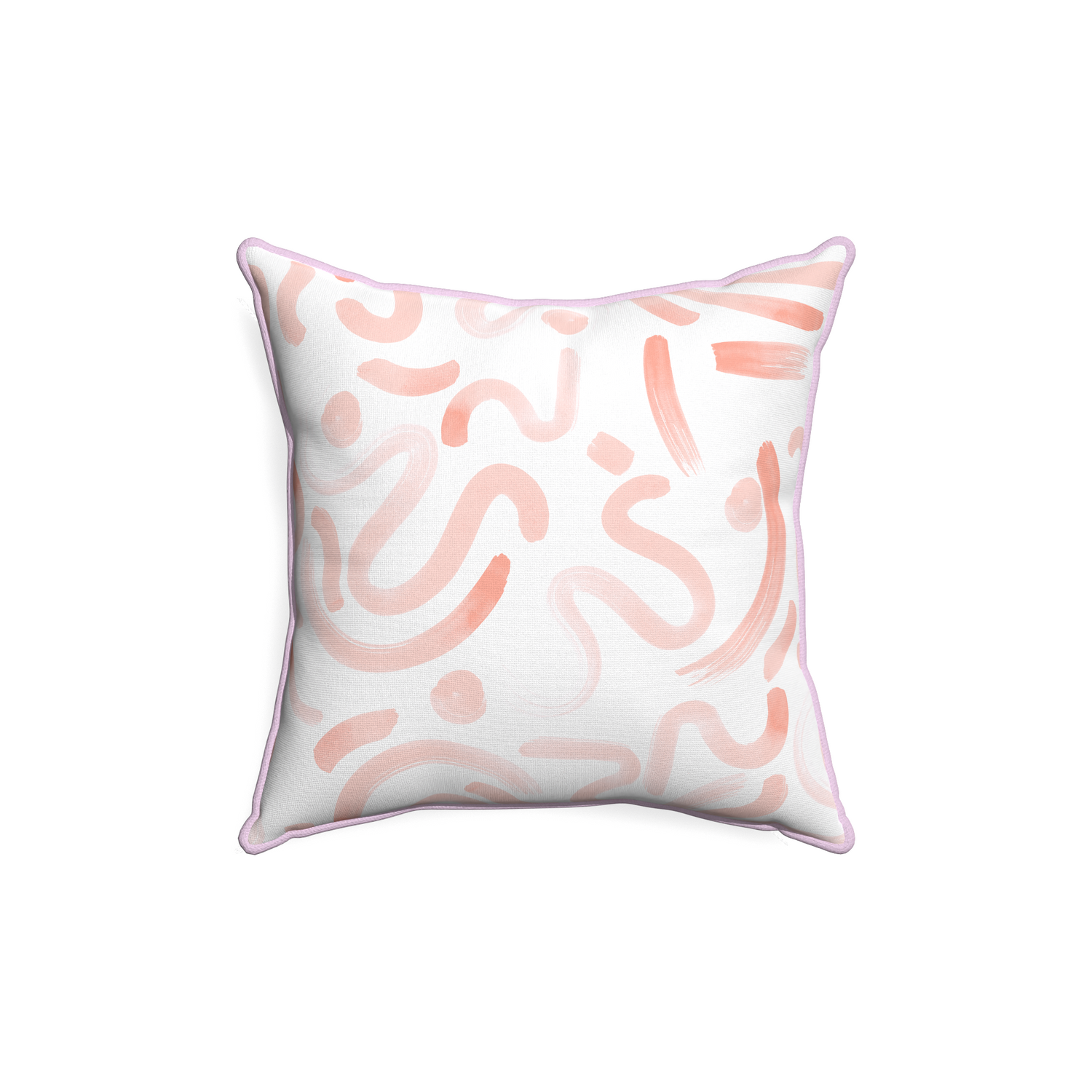 18-square hockney pink custom pink graphicpillow with l piping on white background