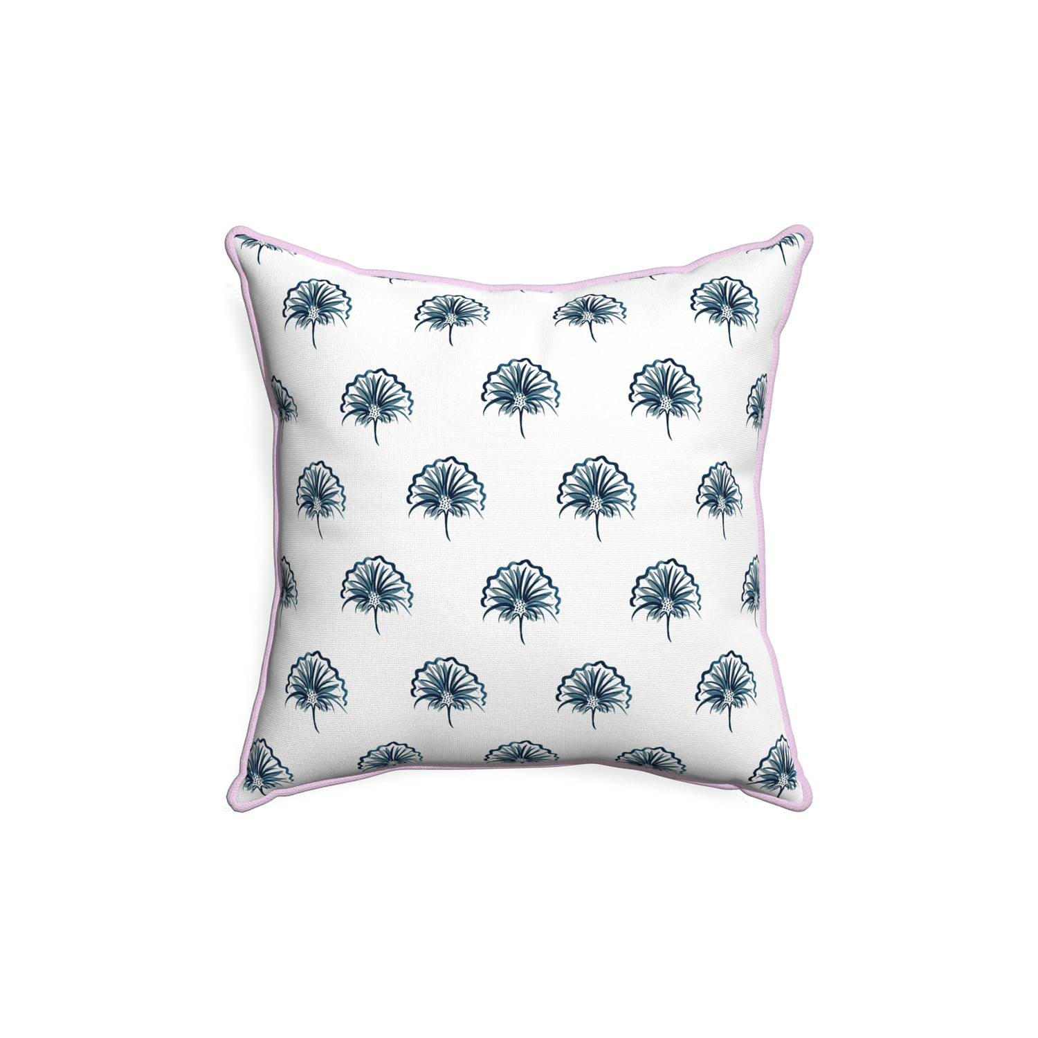 18-square penelope midnight custom floral navypillow with l piping on white background