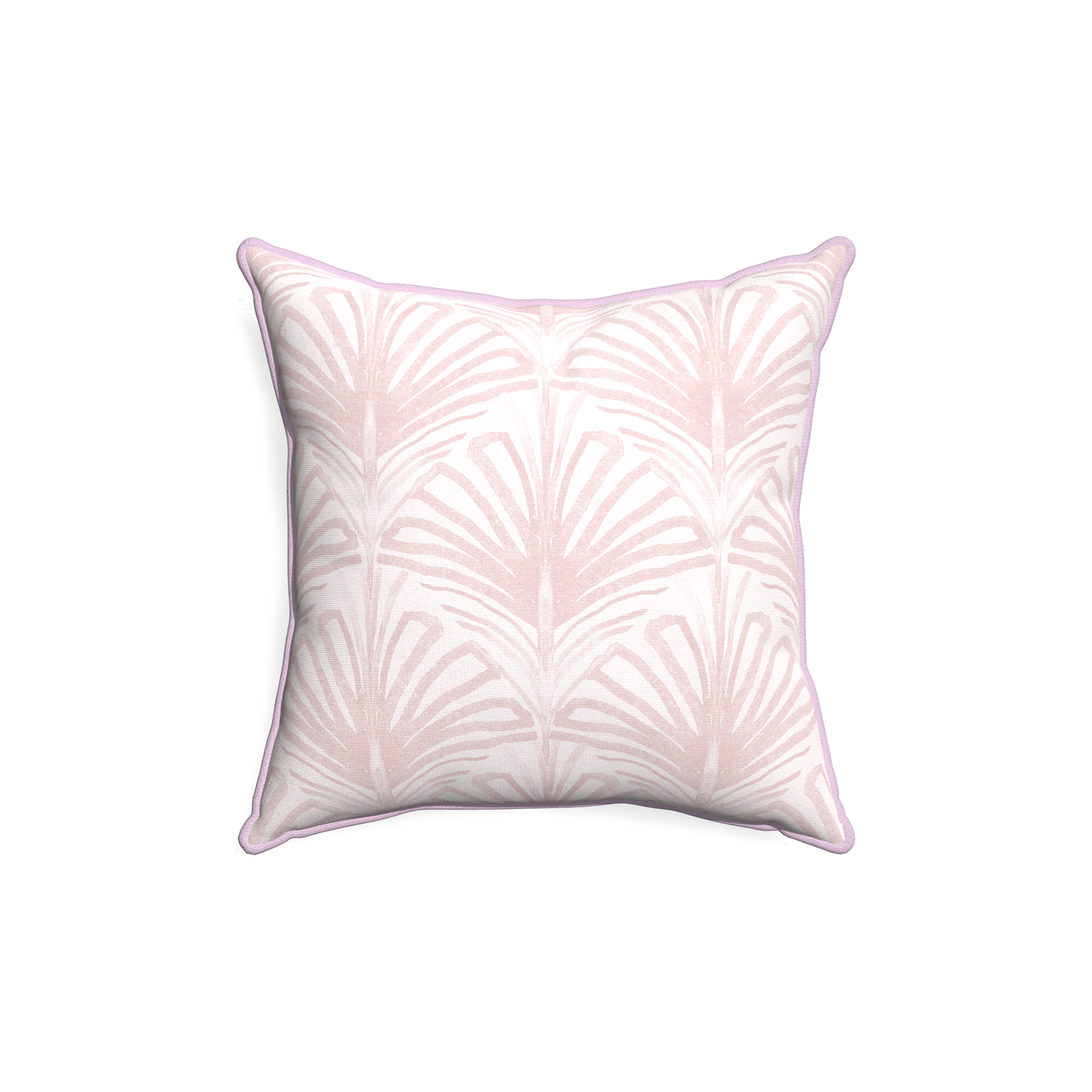 18-square suzy rose custom pillow with l piping on white background