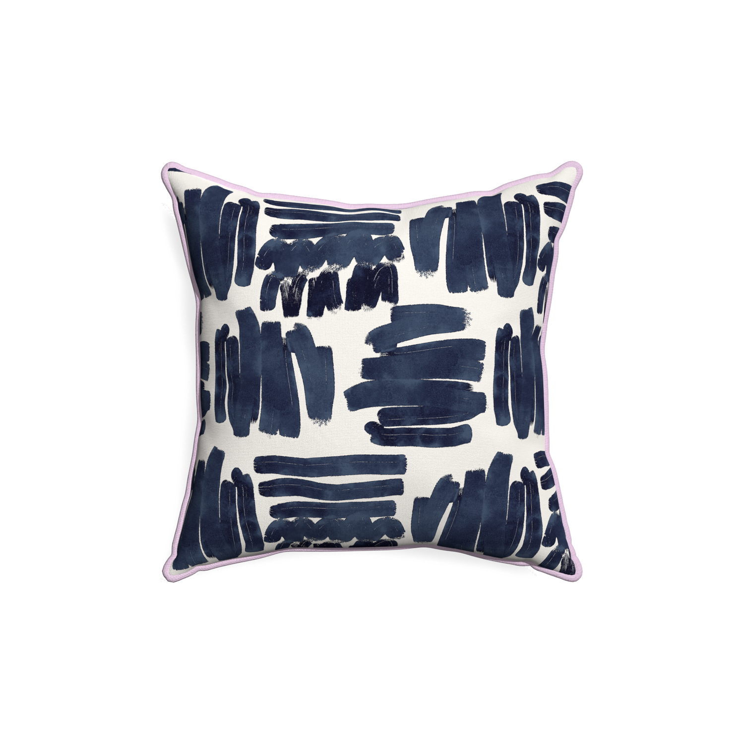 18-square warby custom pillow with l piping on white background