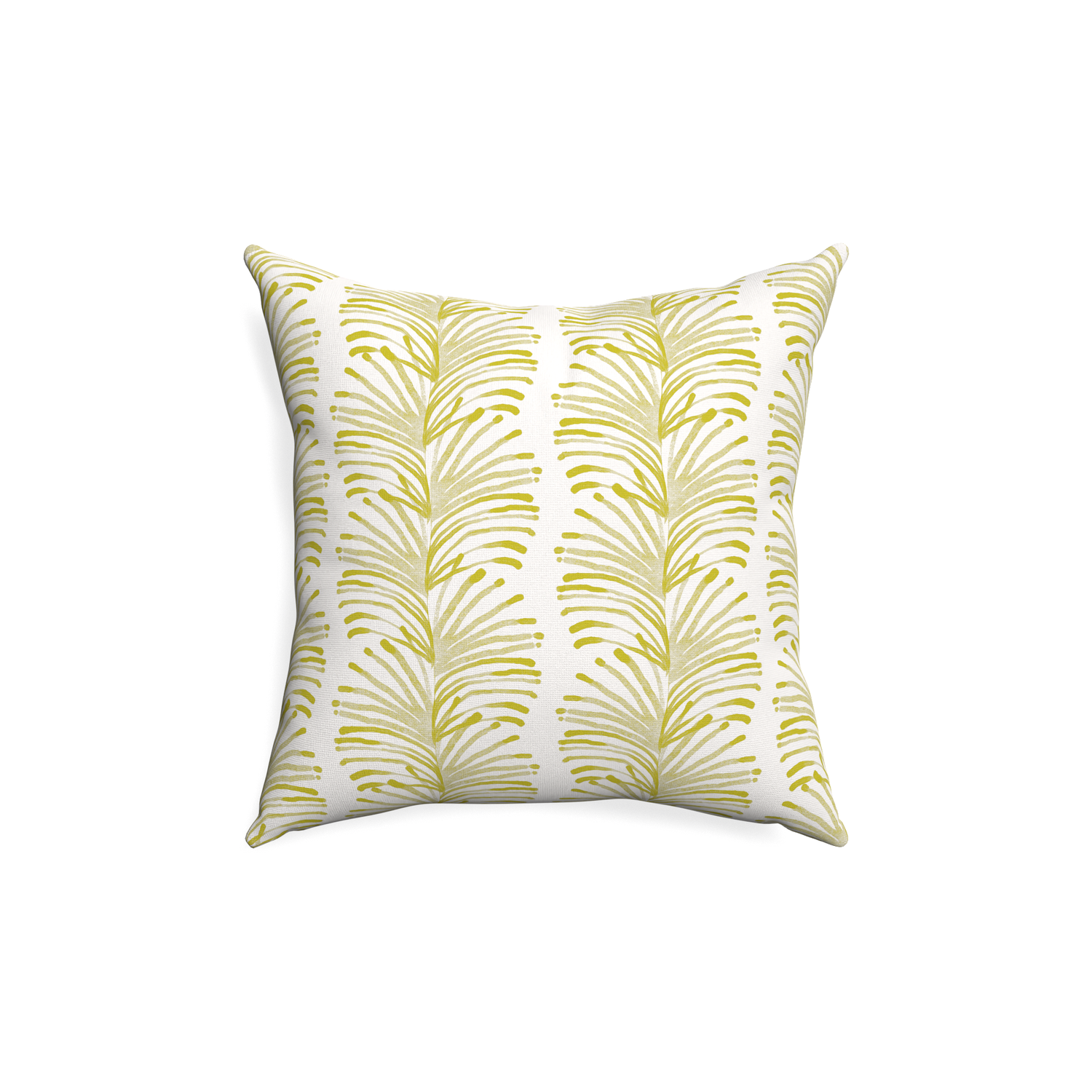 18-square emma chartreuse custom pillow with none on white background