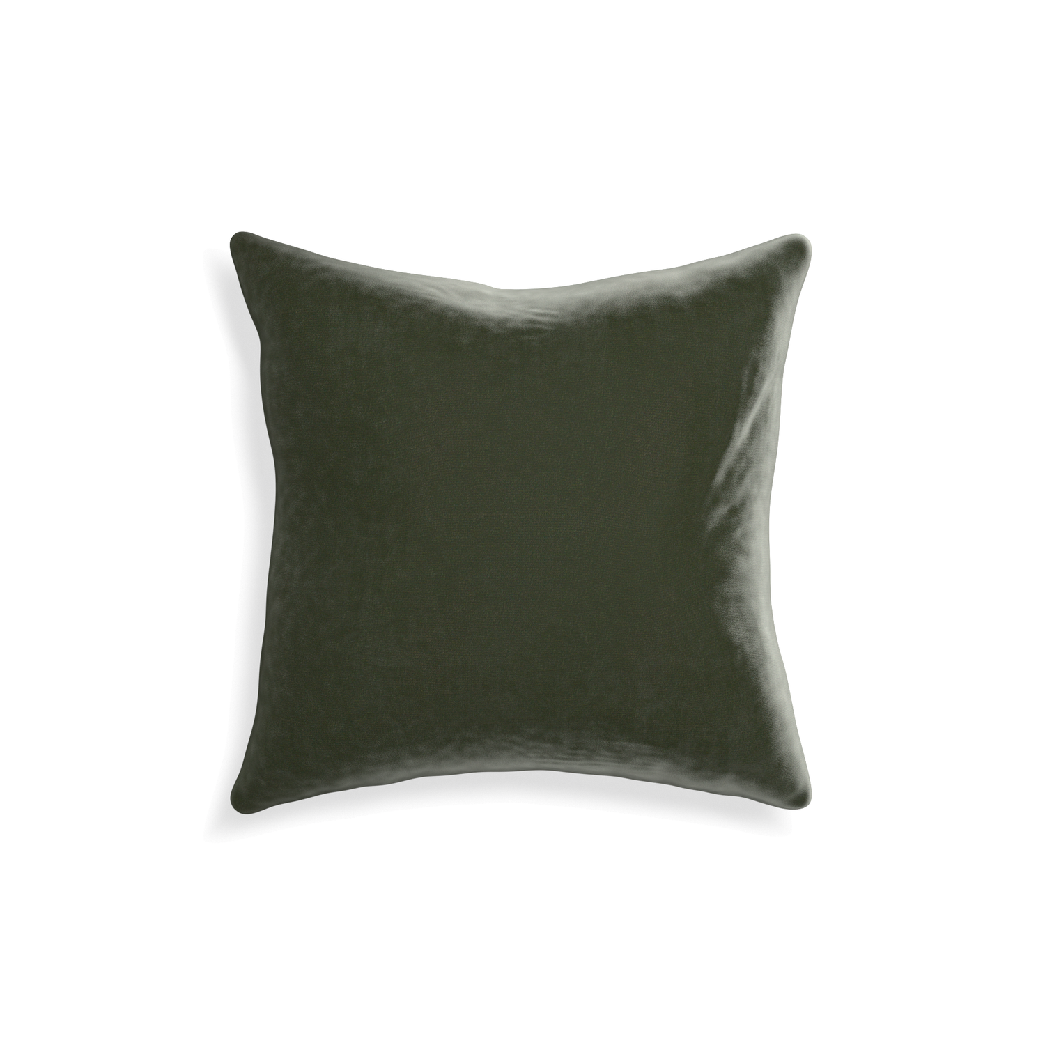 square fern green velvet pillow