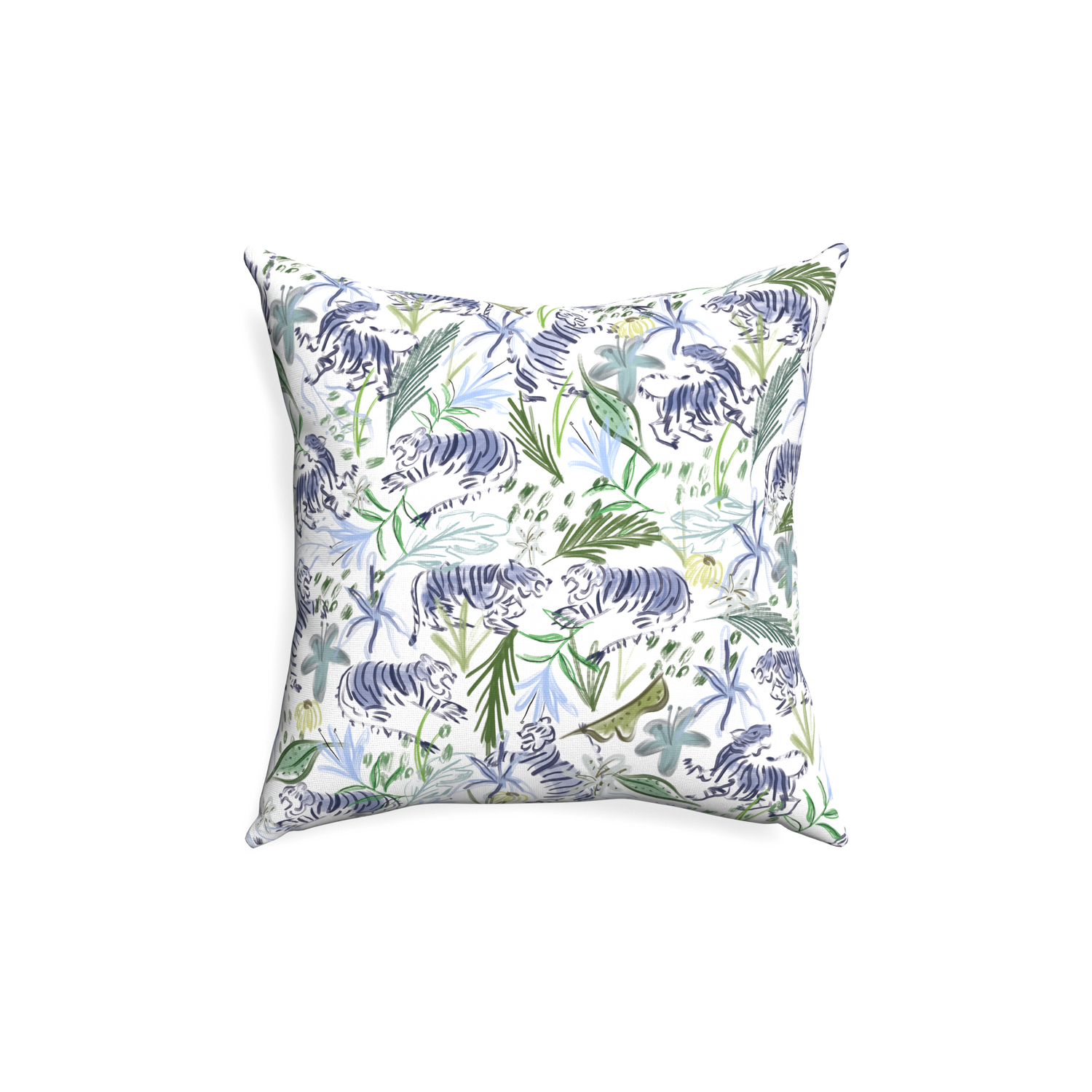 18-square frida green custom pillow with none on white background