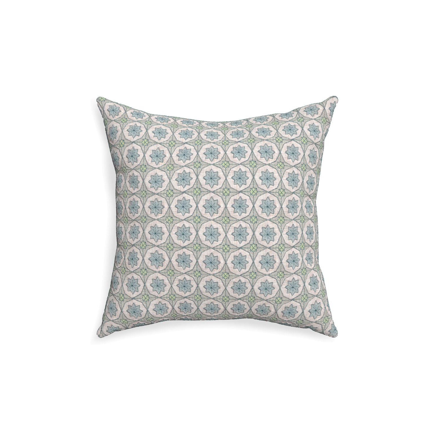 18-square hayes sea salt custom blue geometric pillow with none on white background