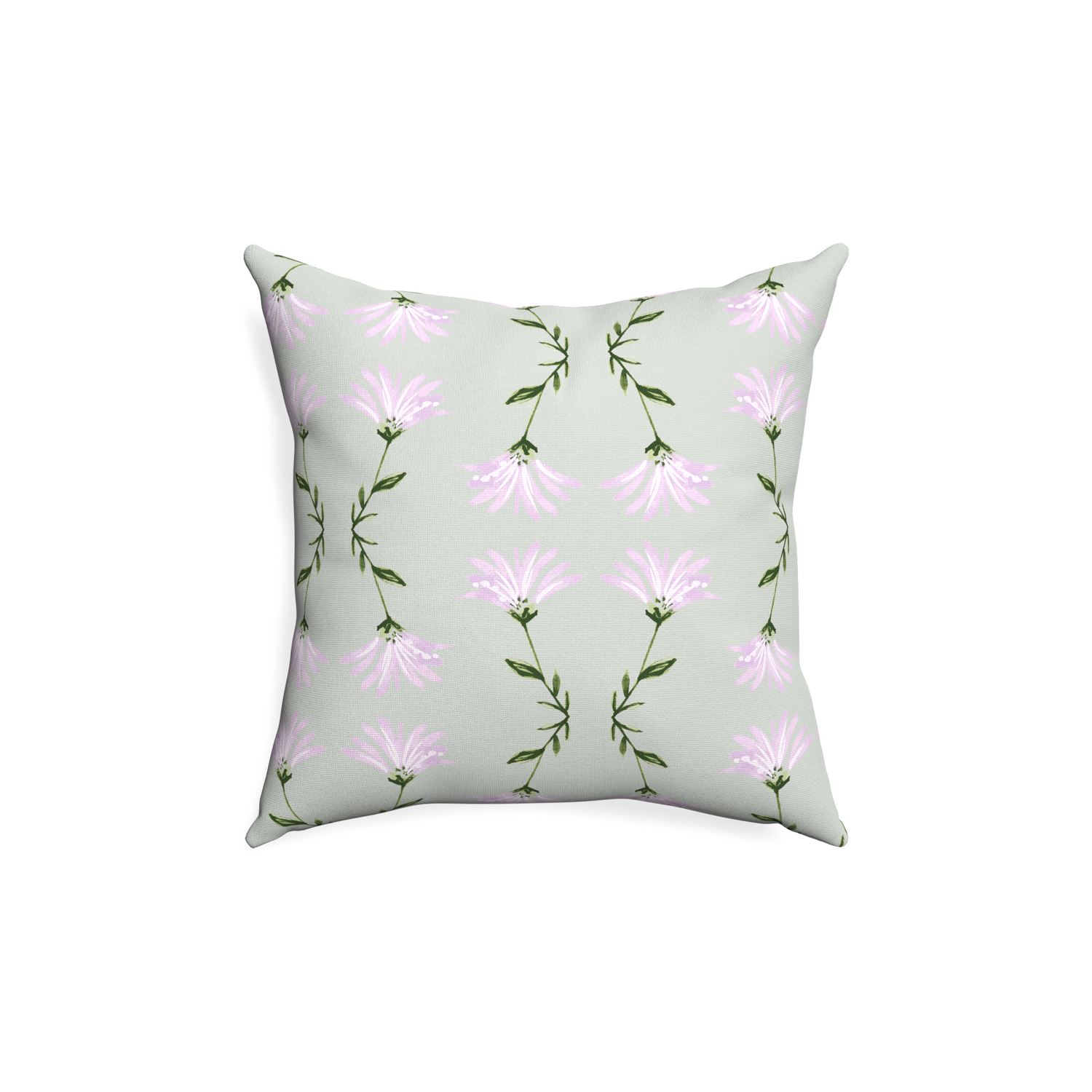 18-square marina sage custom pillow with none on white background