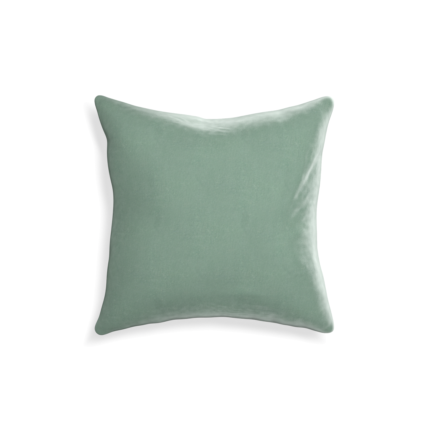 square blue green velvet pillow