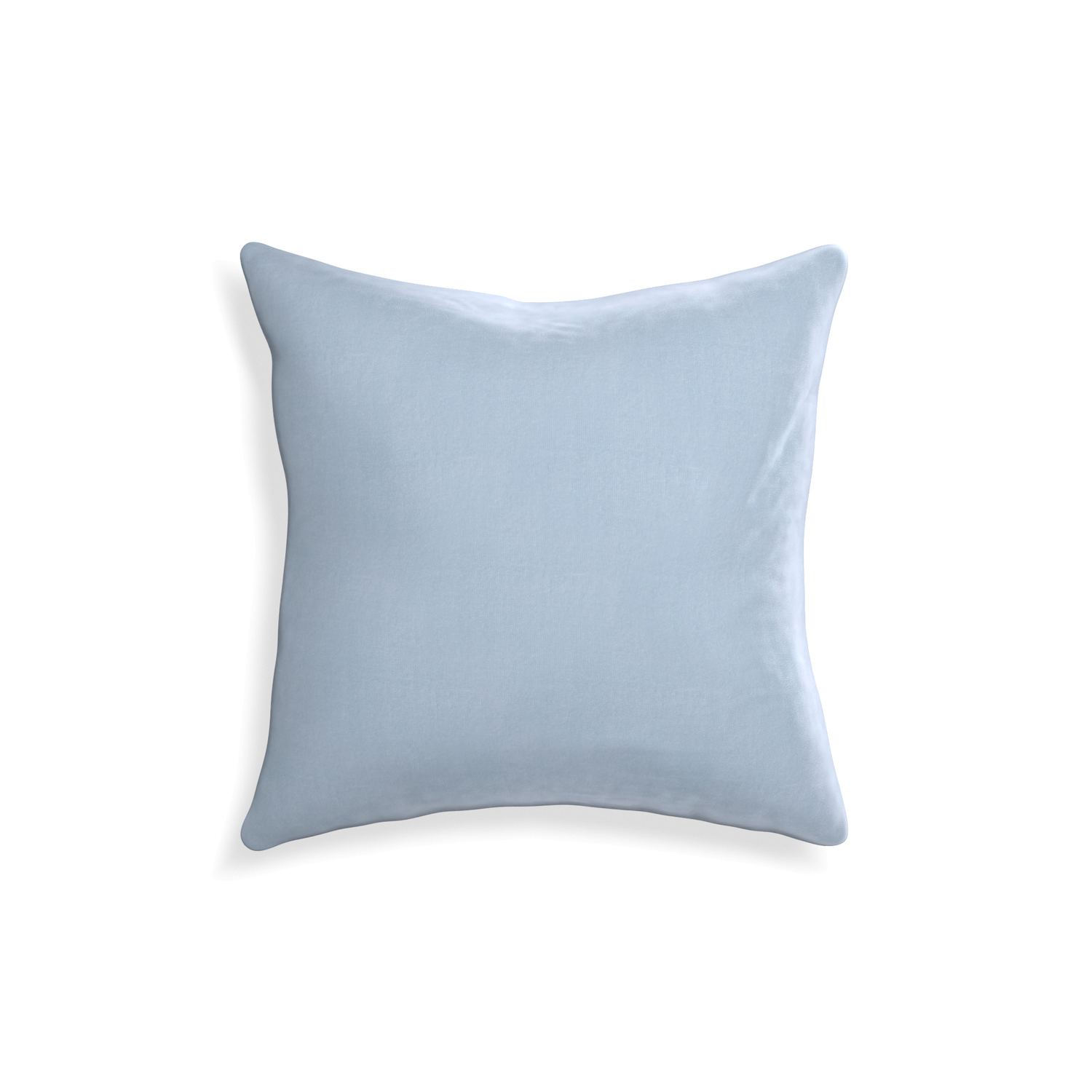 square light blue velvet pillow