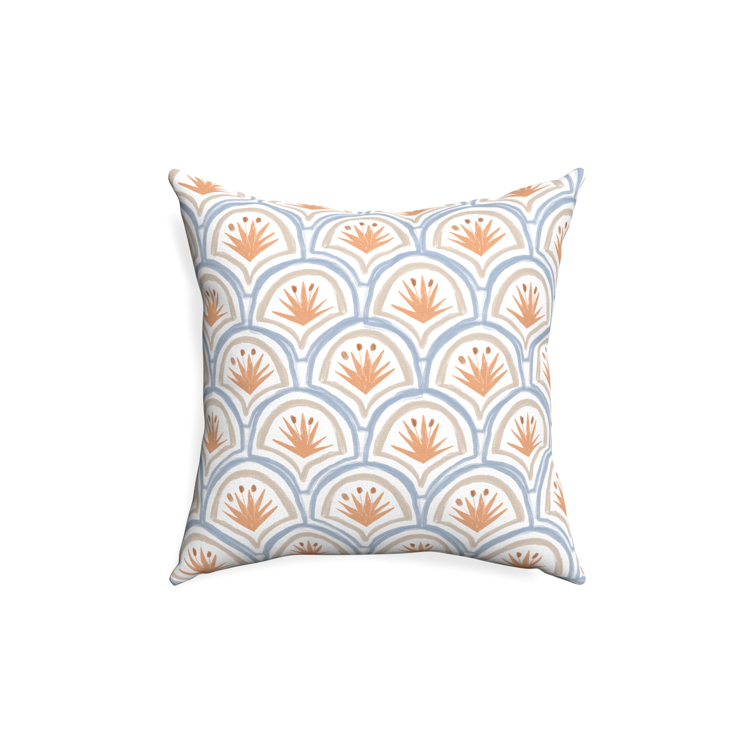 18-square thatcher apricot custom art deco palm patternpillow with none on white background