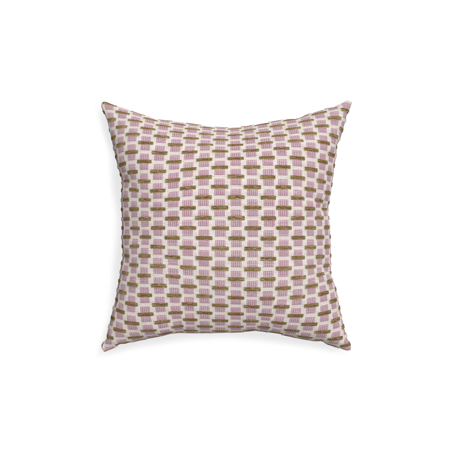 18-square willow orchid custom pink geometric chenillepillow with none on white background