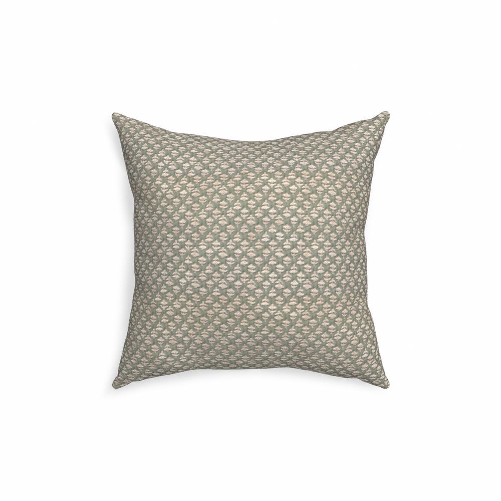 18-square quinn sage custom pillow with n on white background