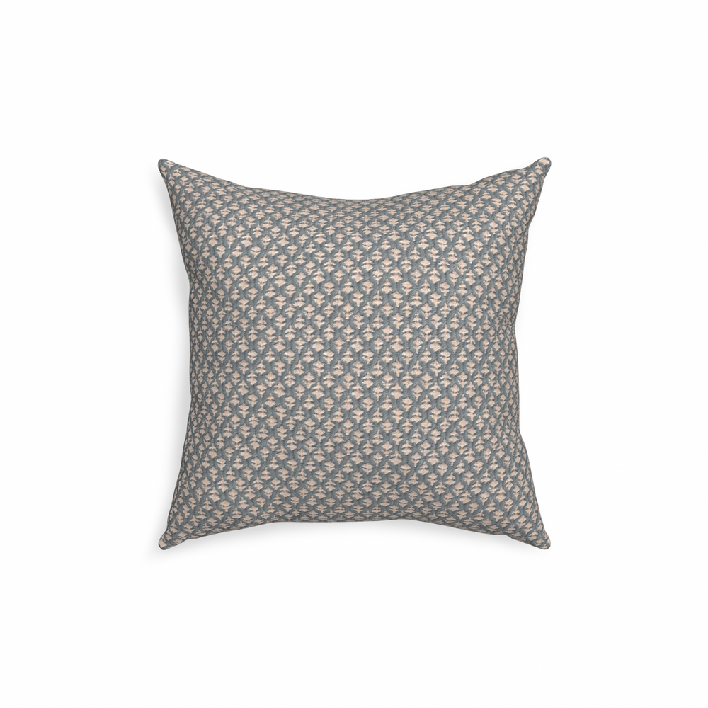 18-square quinn steel custom pillow with n on white background