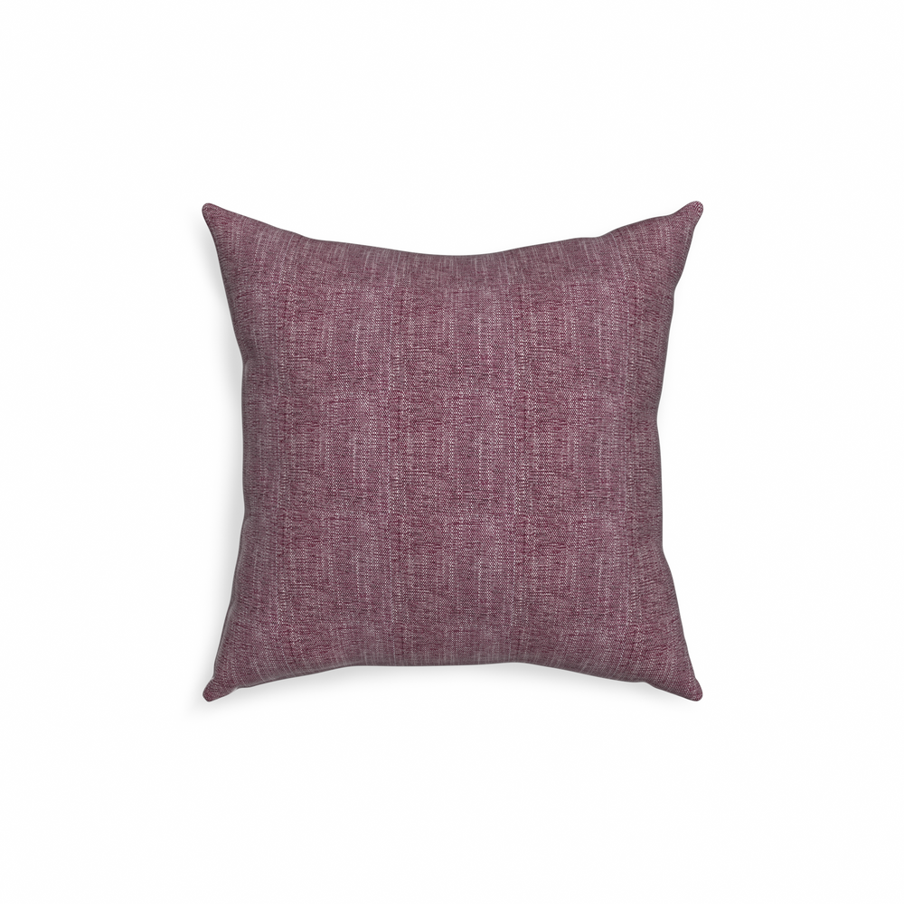 18-square burgundy custom pillow with n on white background