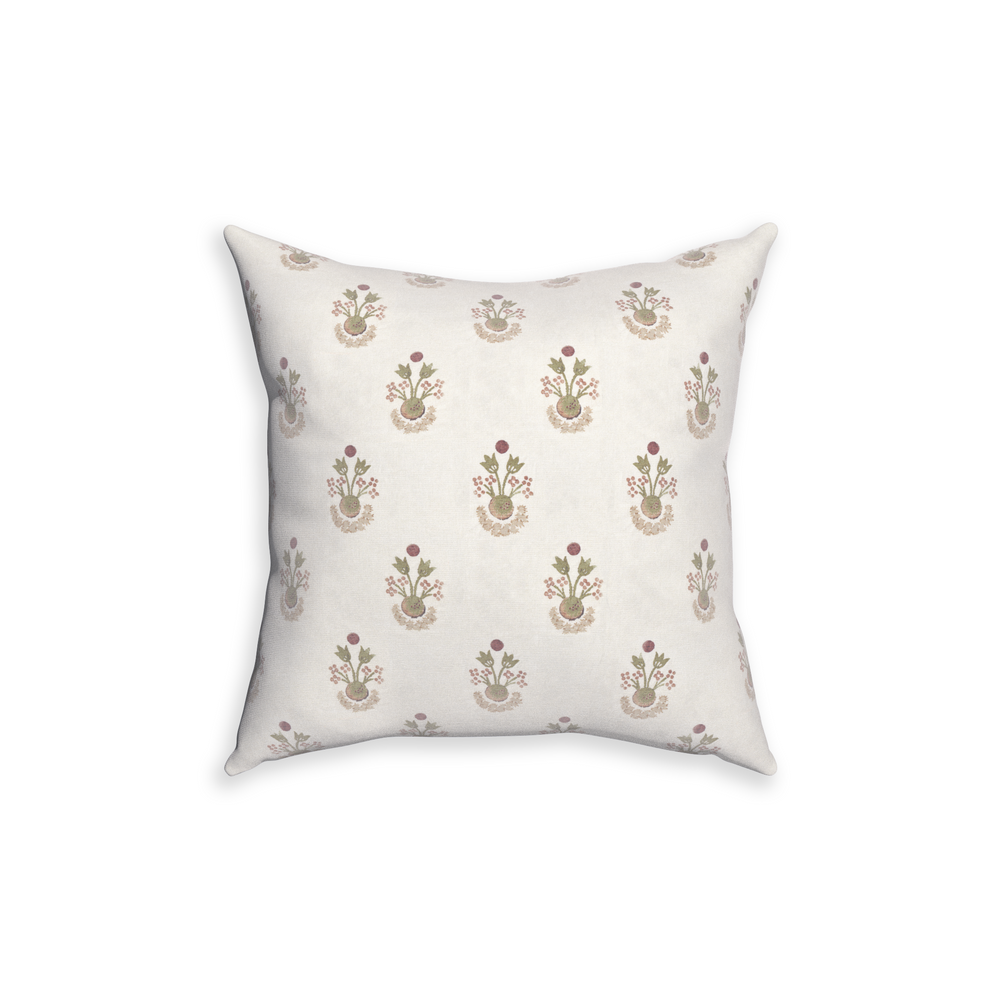 18-square lucie clay custom pillow with n on white background