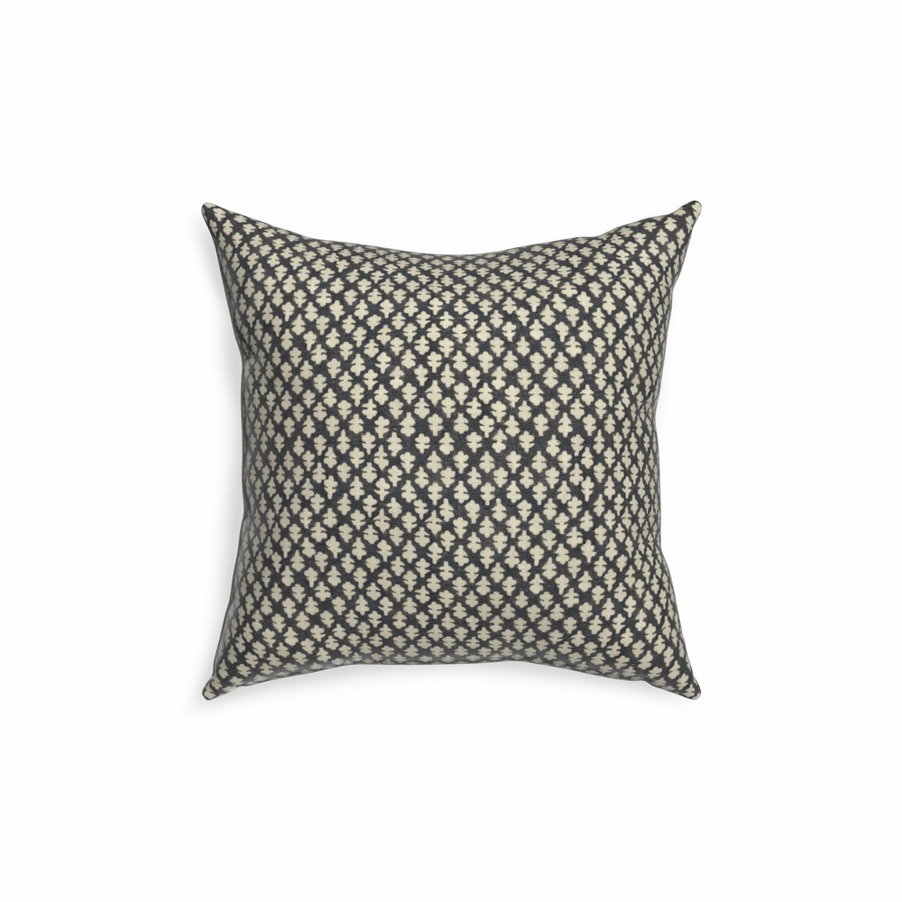 18-square quinn charcoal custom pillow with n on white background