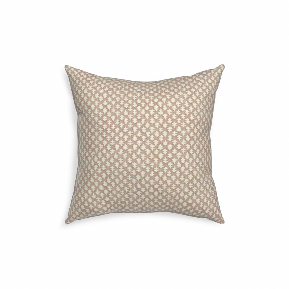 18-square quinn mushroom custom pillow with n on white background