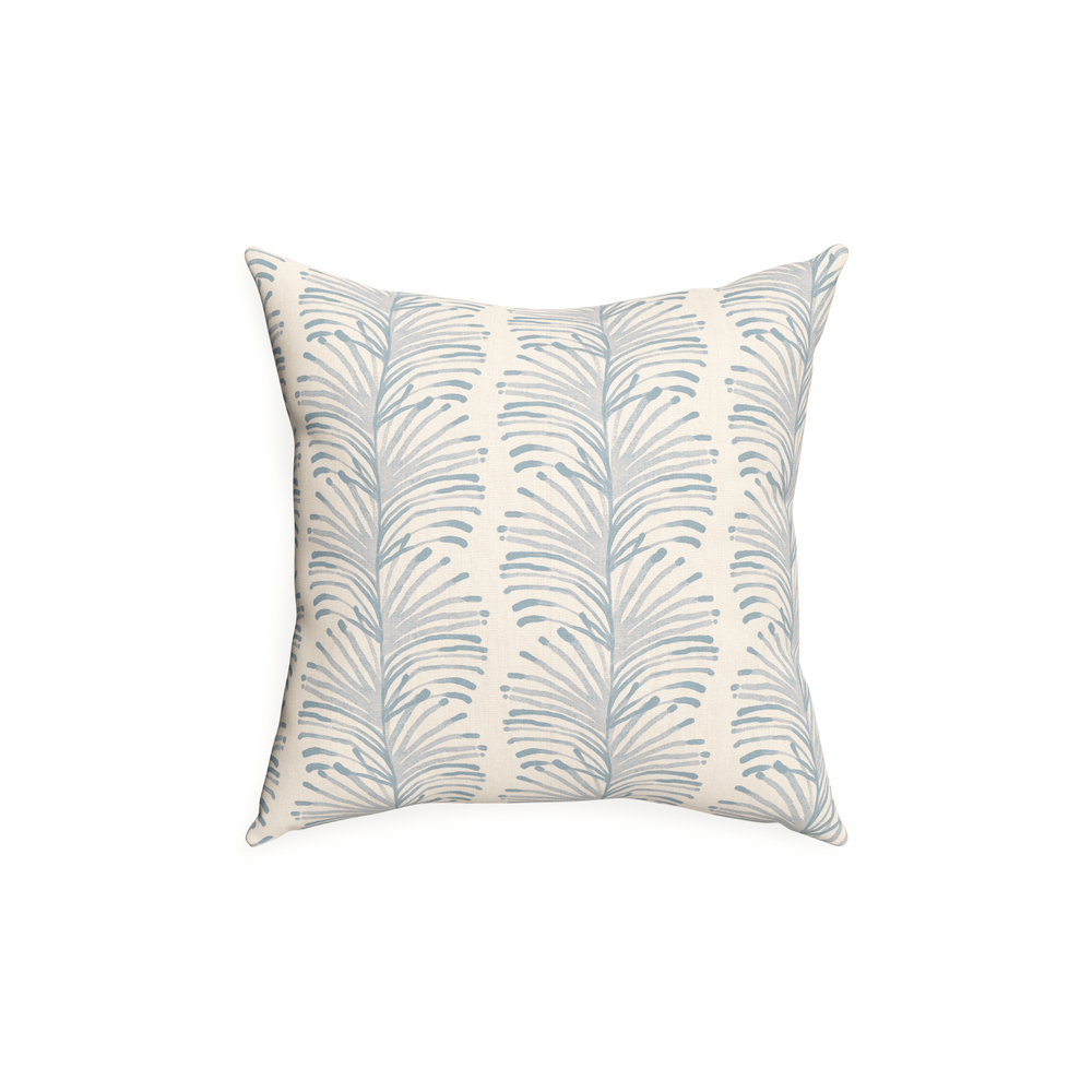 18-square emma sky custom sky blue botanical stripepillow with n on white background