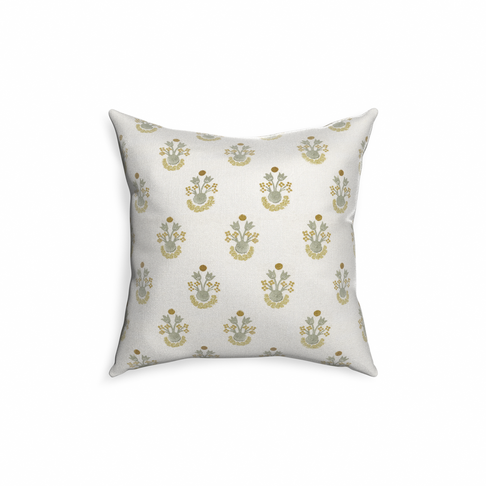 18-square lucie chamomile custom pillow with n on white background