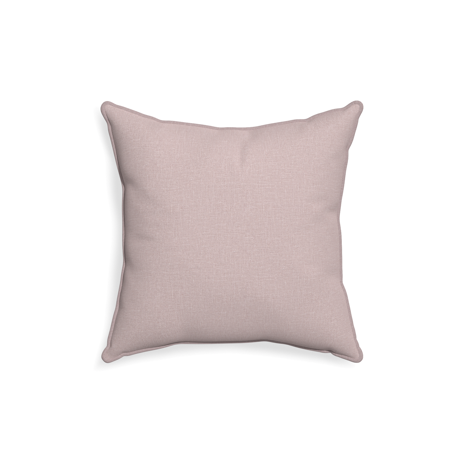 18-square orchid custom mauve pinkpillow with orchid piping on white background