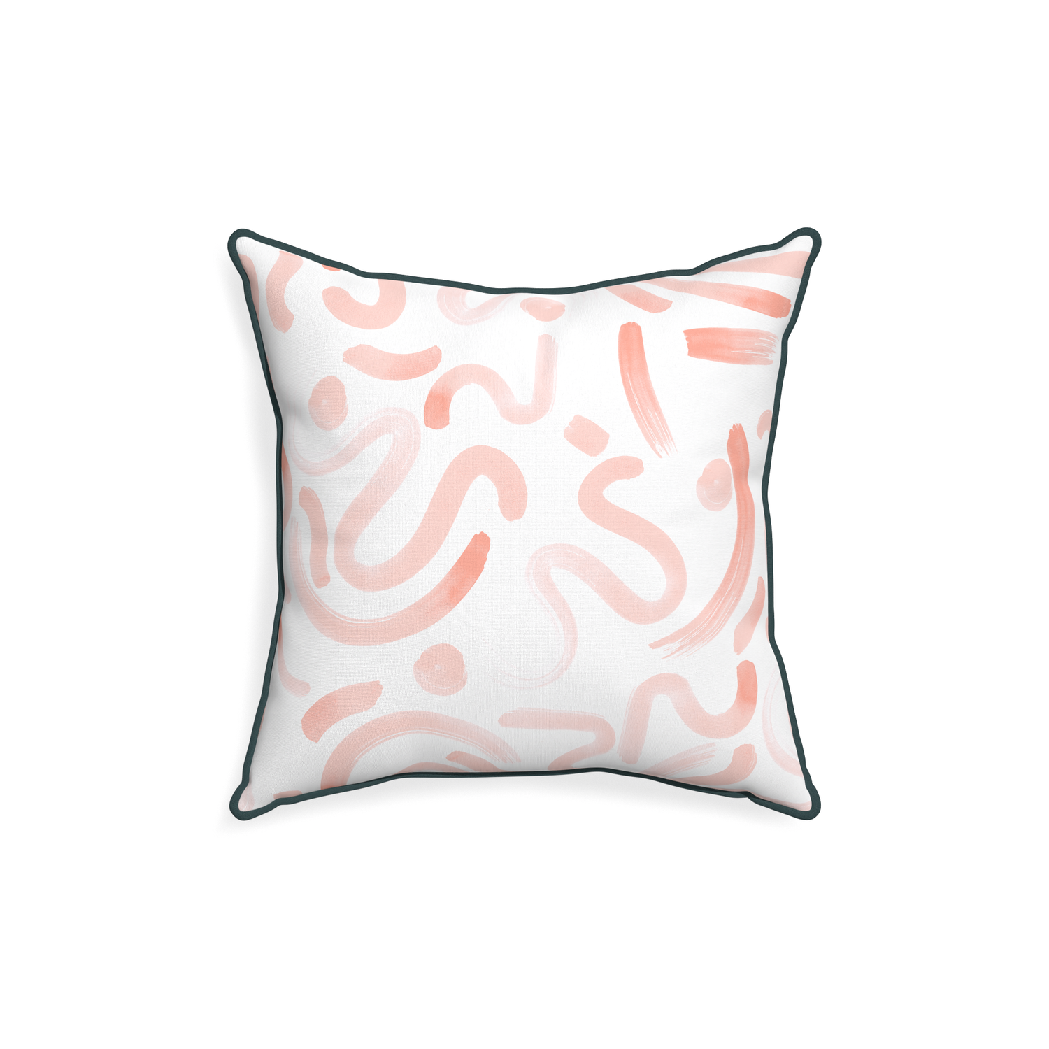 18-square hockney pink custom pink graphicpillow with p piping on white background