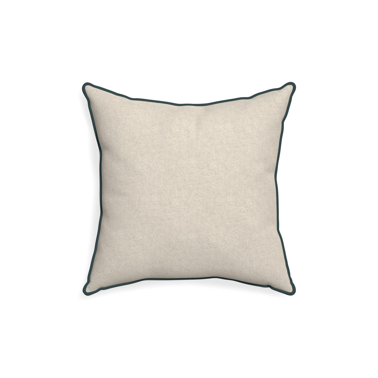 18-square oat custom light brownpillow with p piping on white background