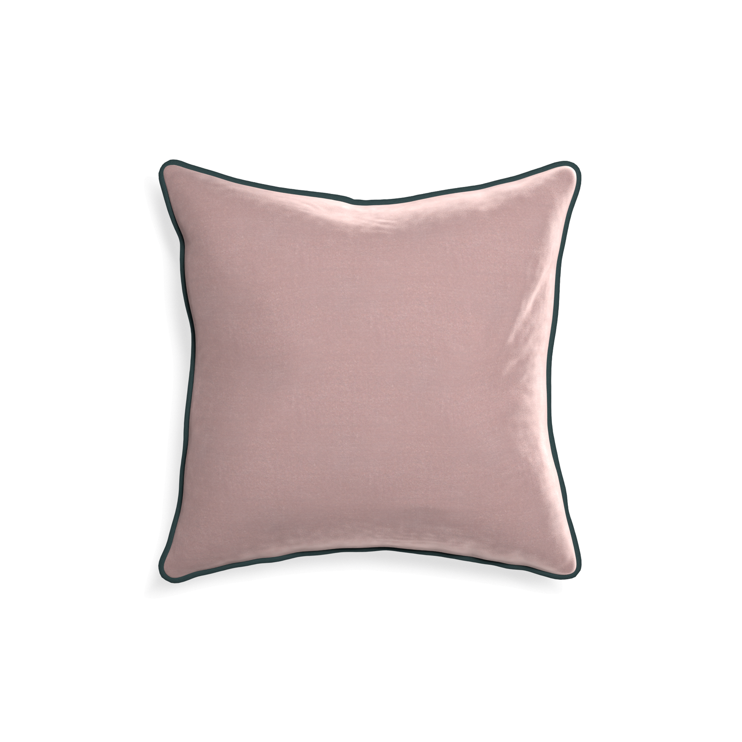 18-square mauve velvet custom mauvepillow with p piping on white background