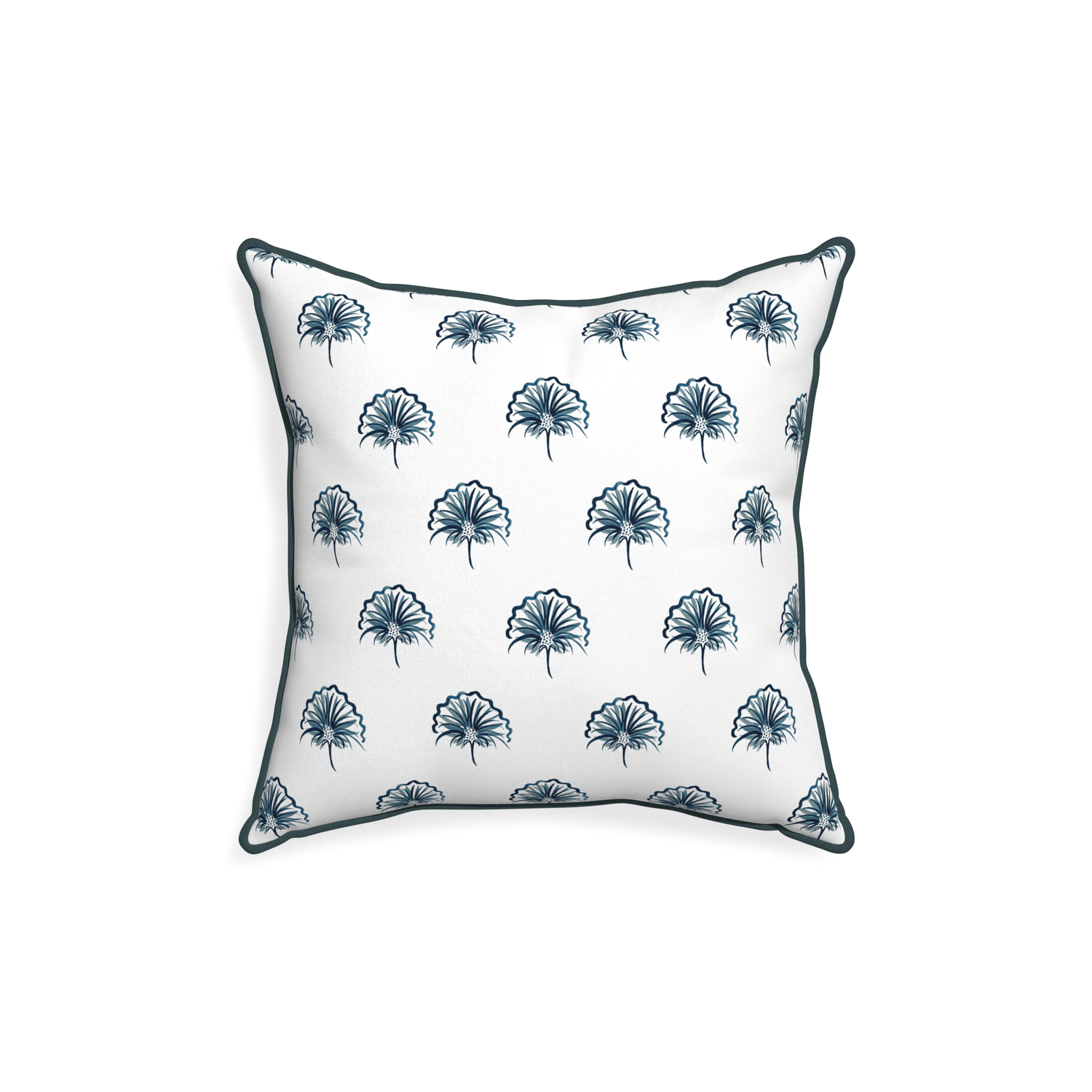 18-square penelope midnight custom floral navypillow with p piping on white background