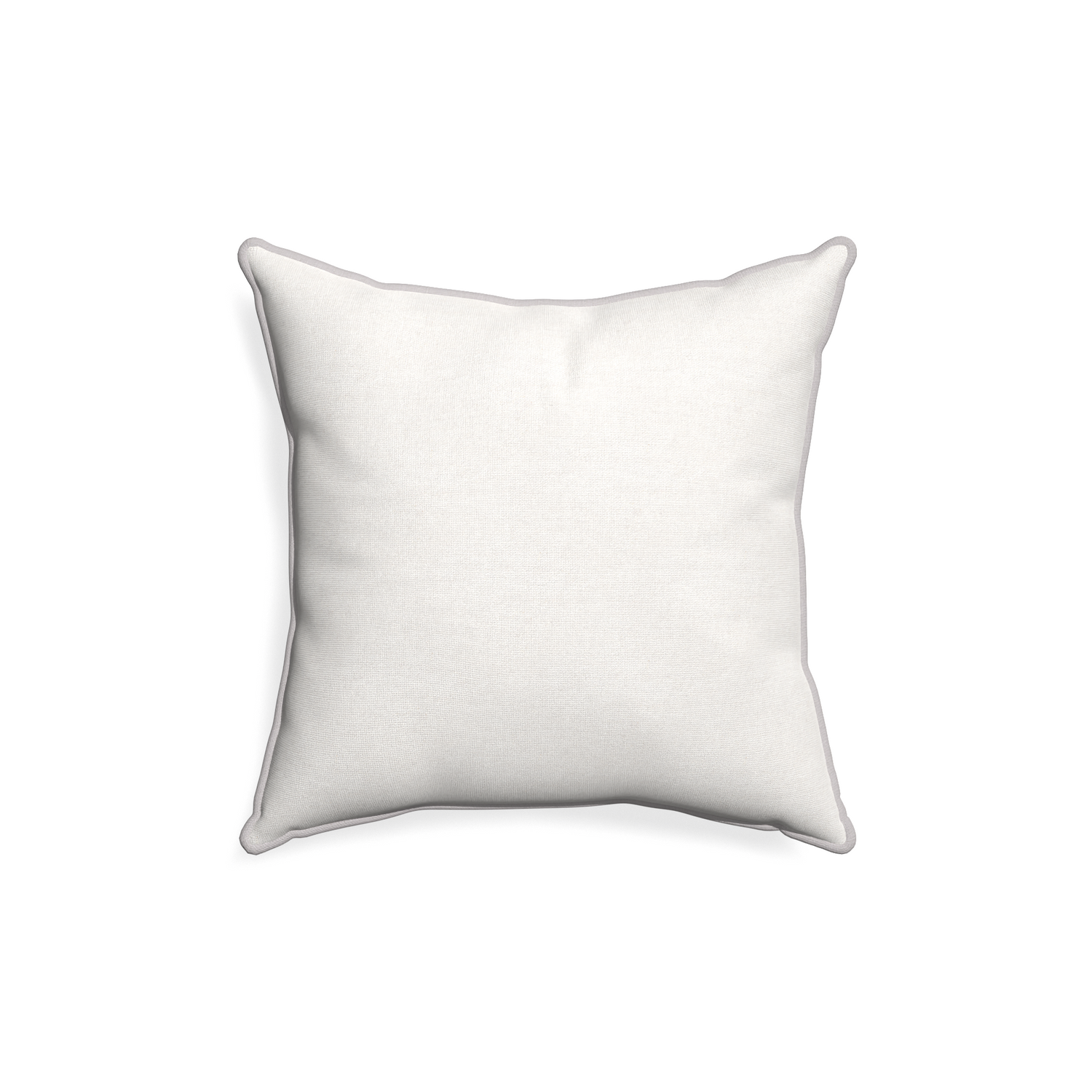 18-square flour custom pillow with pebble piping on white background