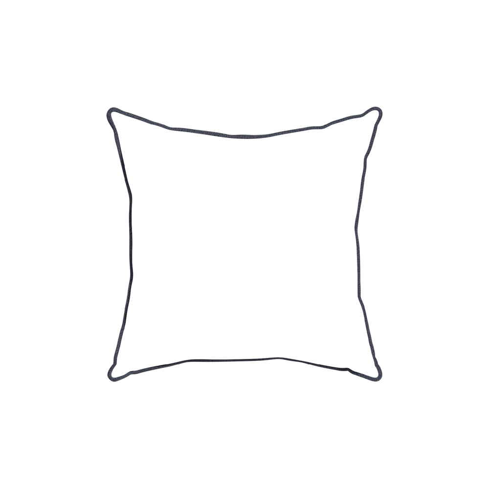 18-square beatrice custom embroidered wavepillow with midnight piping on white background