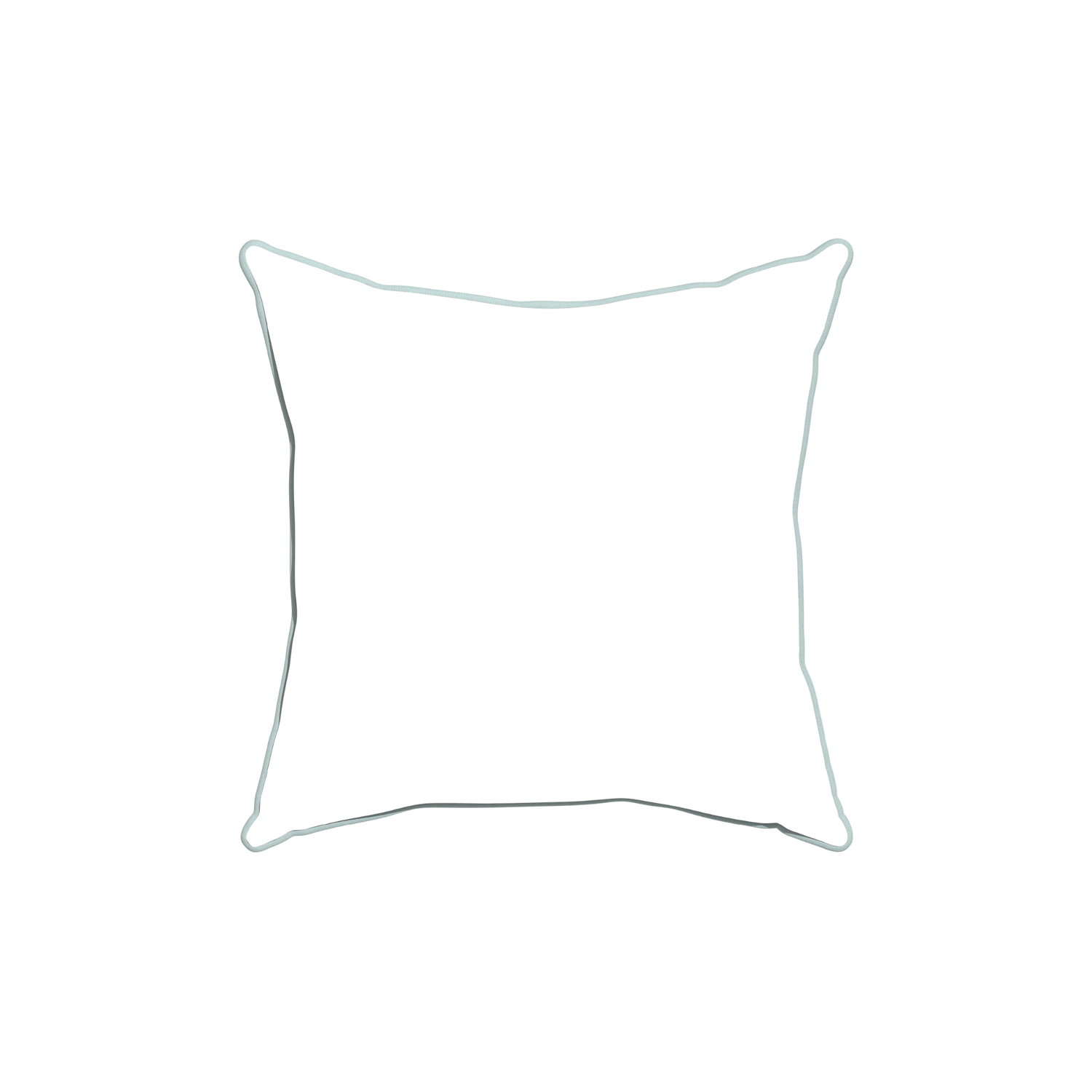 18-square hayes sea salt custom blue geometric pillow with powder piping on white background