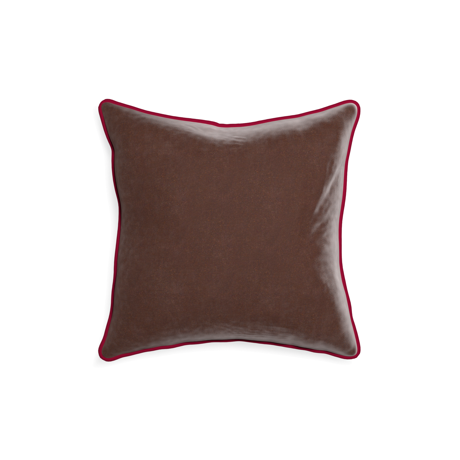 Contemporary Dirty Pink Handmade Velvet Throw Pillow & Down Insert