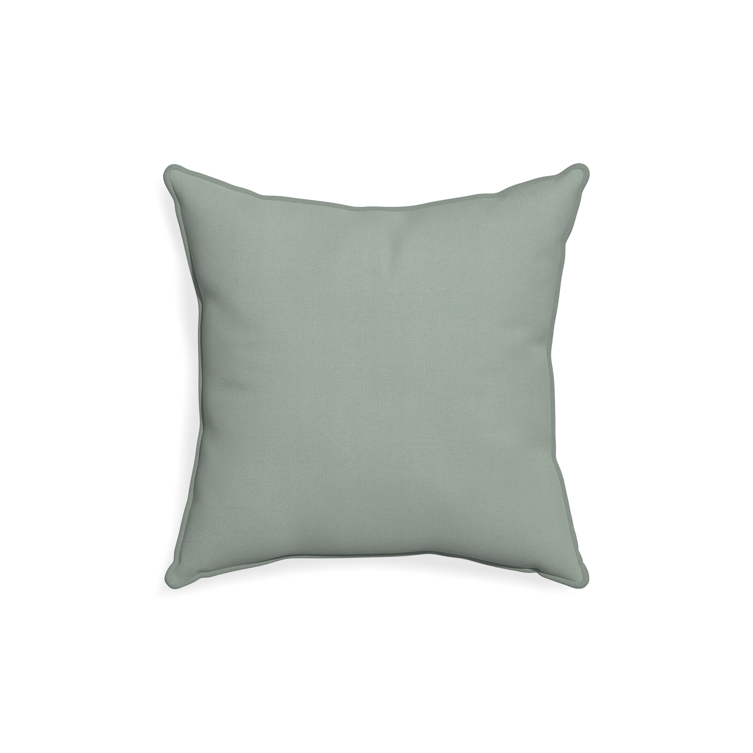 18-square sage custom sage green cottonpillow with sage piping on white background