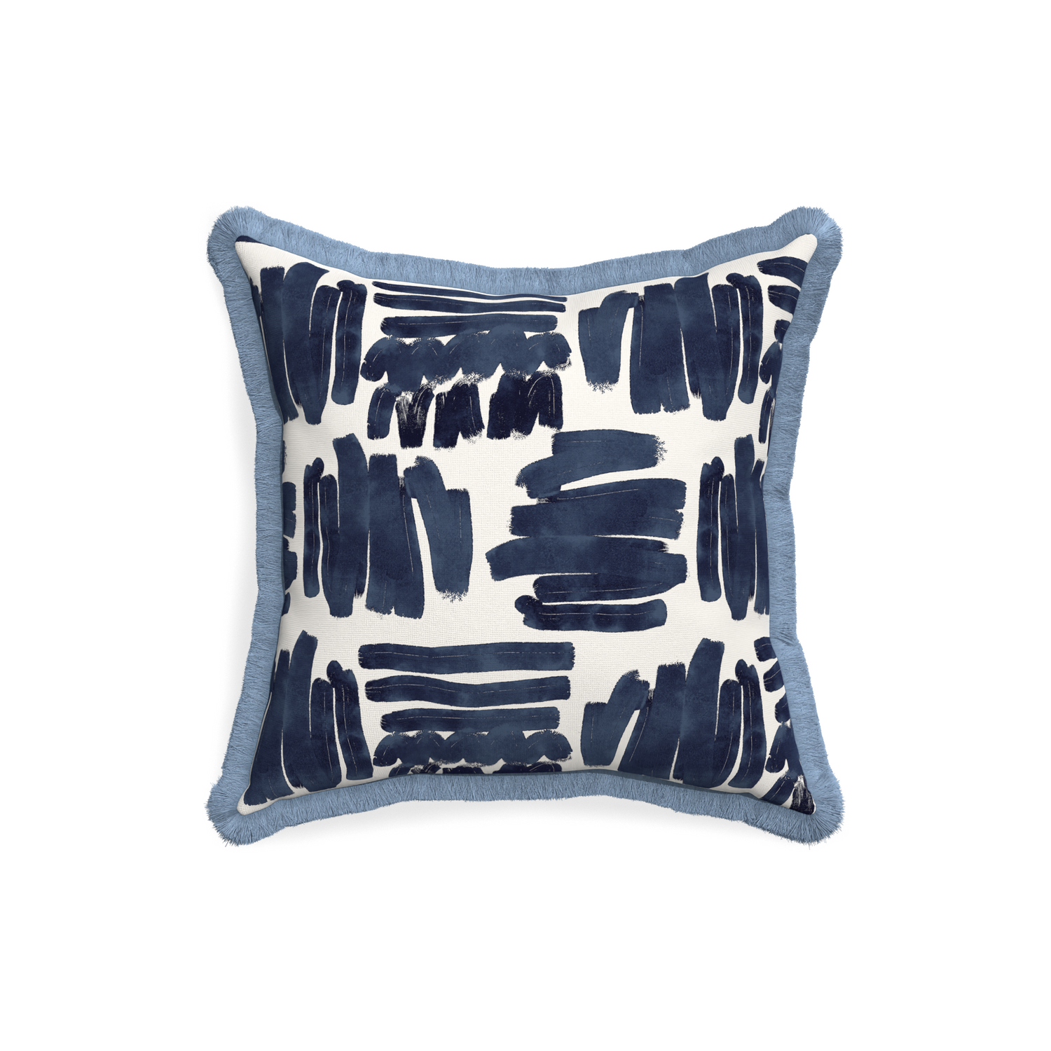 18-square warby custom pillow with sky fringe on white background
