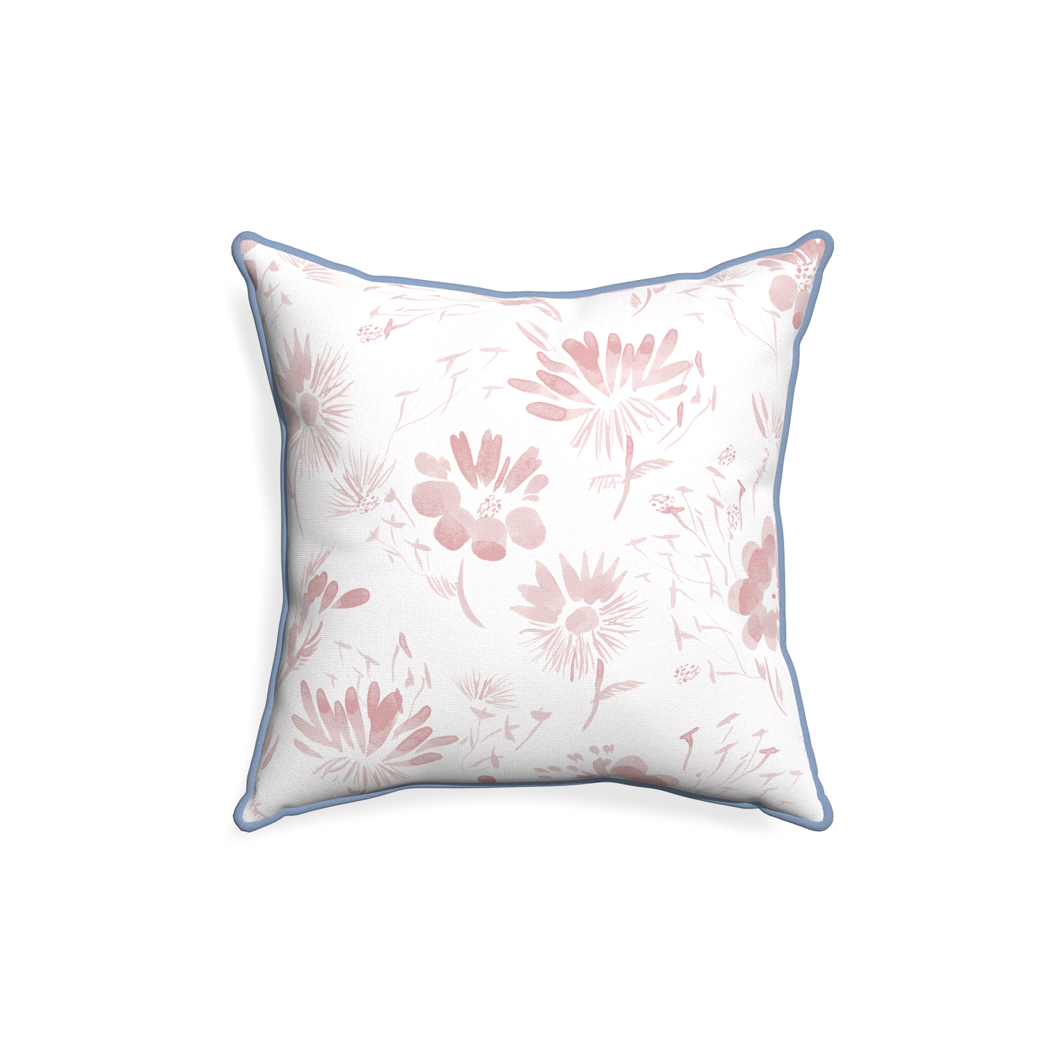 18-square blake custom pink floralpillow with sky piping on white background