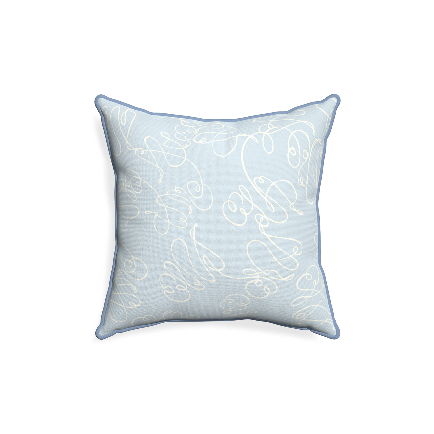18-square mirabella custom pillow with sky piping on white background