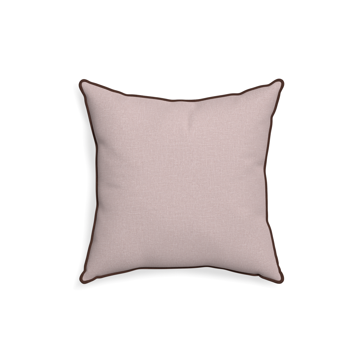 18-square orchid custom mauve pinkpillow with w piping on white background
