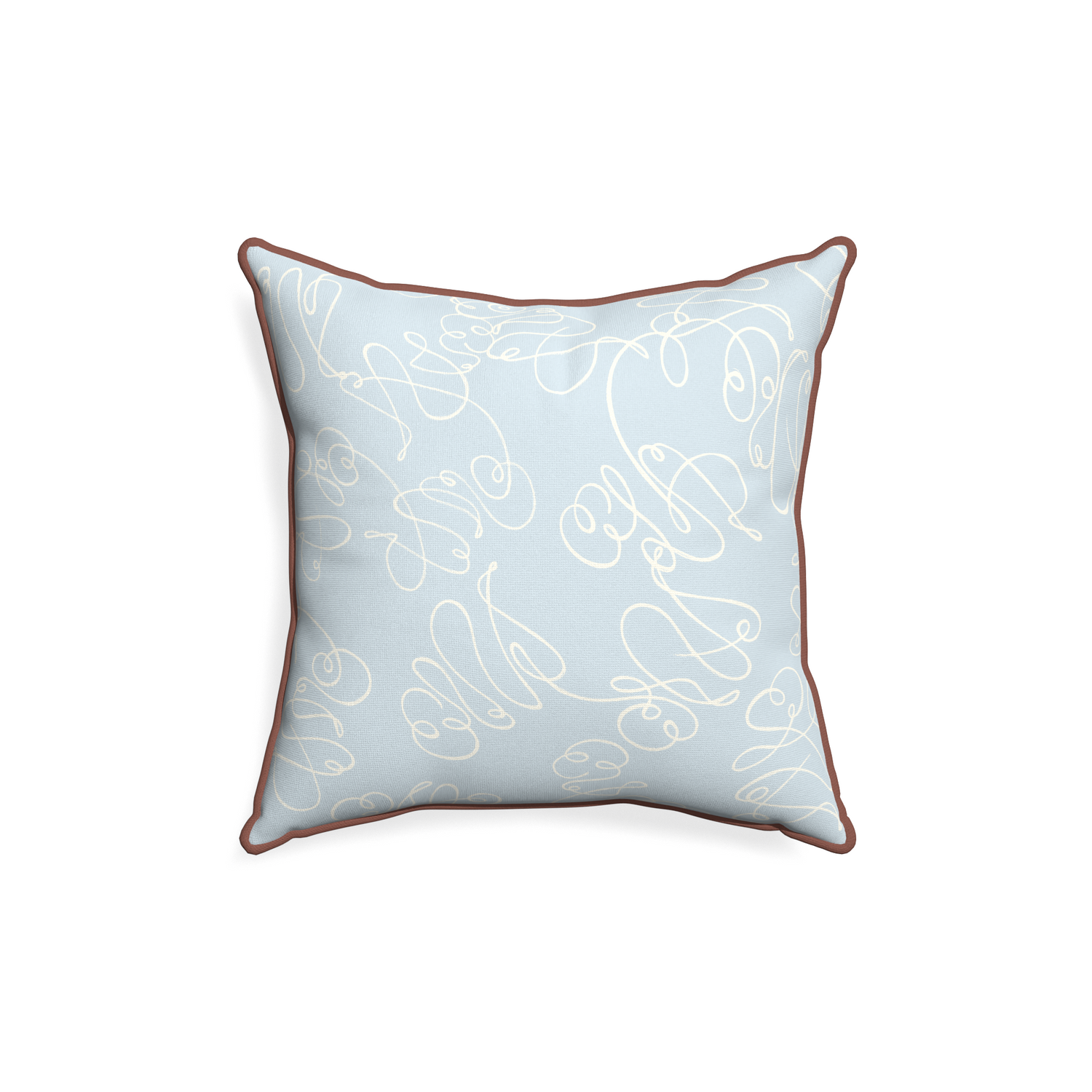 18-square mirabella custom pillow with w piping on white background
