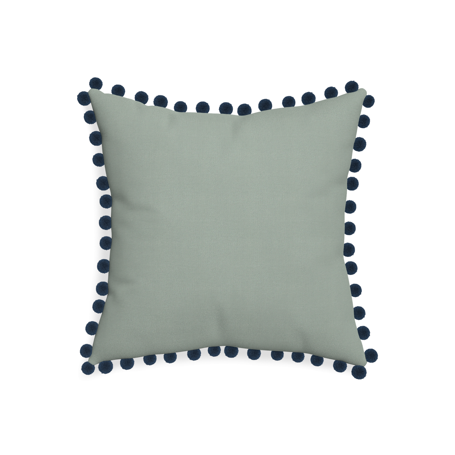 20-square sage custom sage green cottonpillow with c on white background