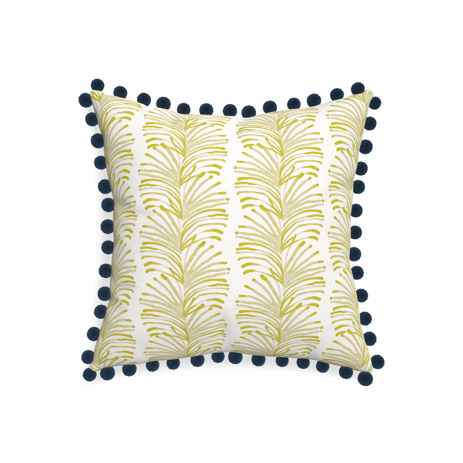 20-square emma chartreuse custom yellow stripe chartreusepillow with c on white background