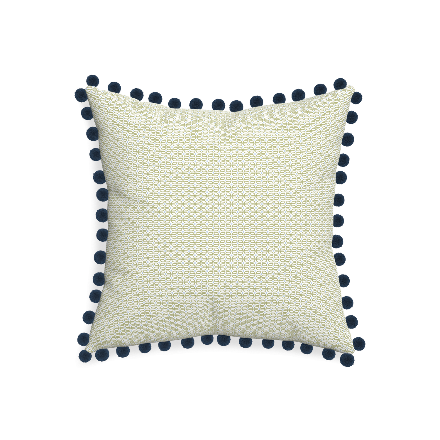 20-square loomi moss custom moss green geometricpillow with c on white background