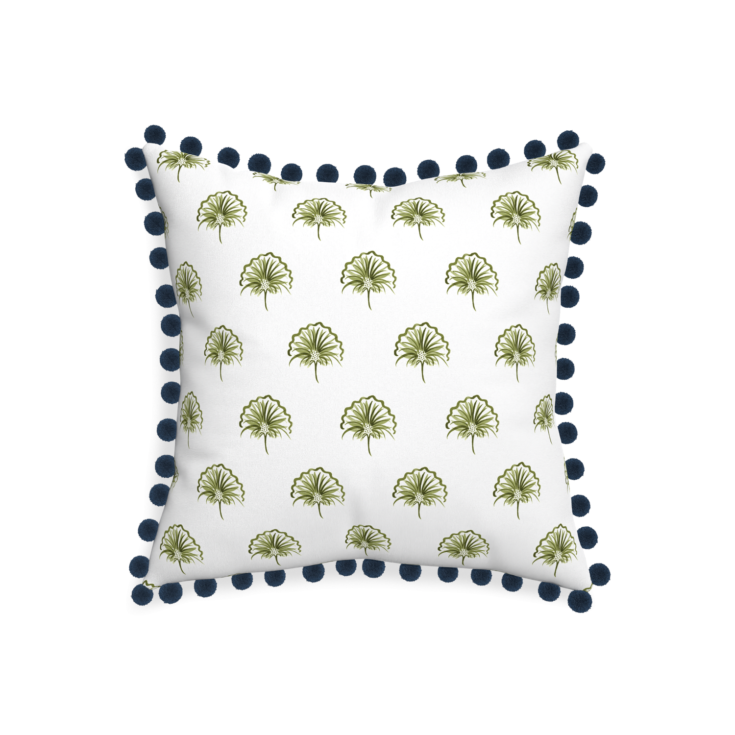 20-square penelope moss custom green floralpillow with c on white background