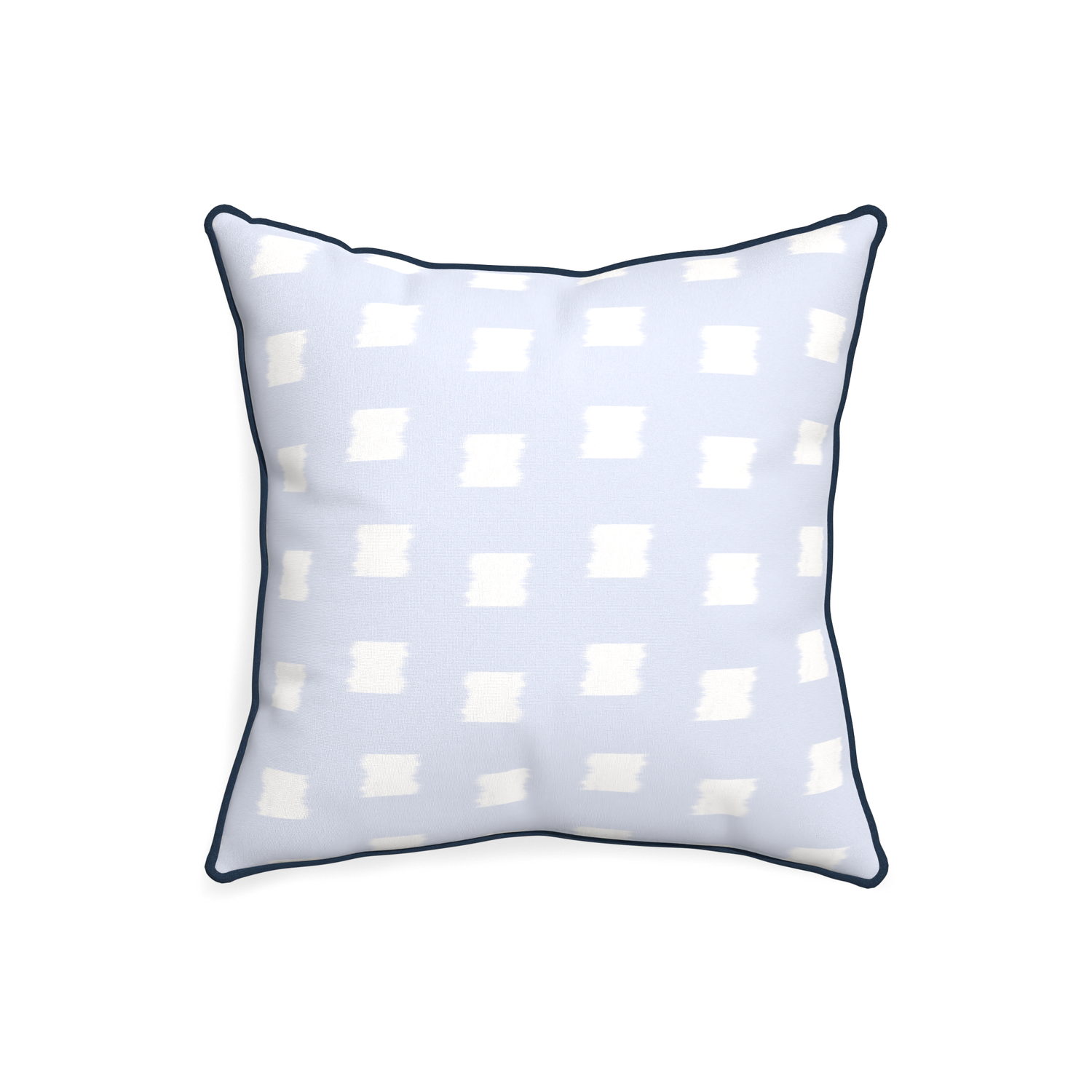20-square denton custom sky blue patternpillow with c piping on white background