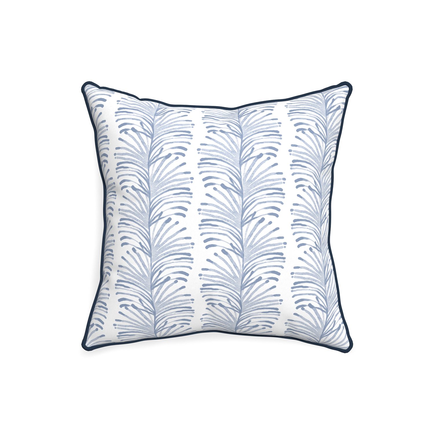 20-square emma sky custom sky blue botanical stripepillow with c piping on white background