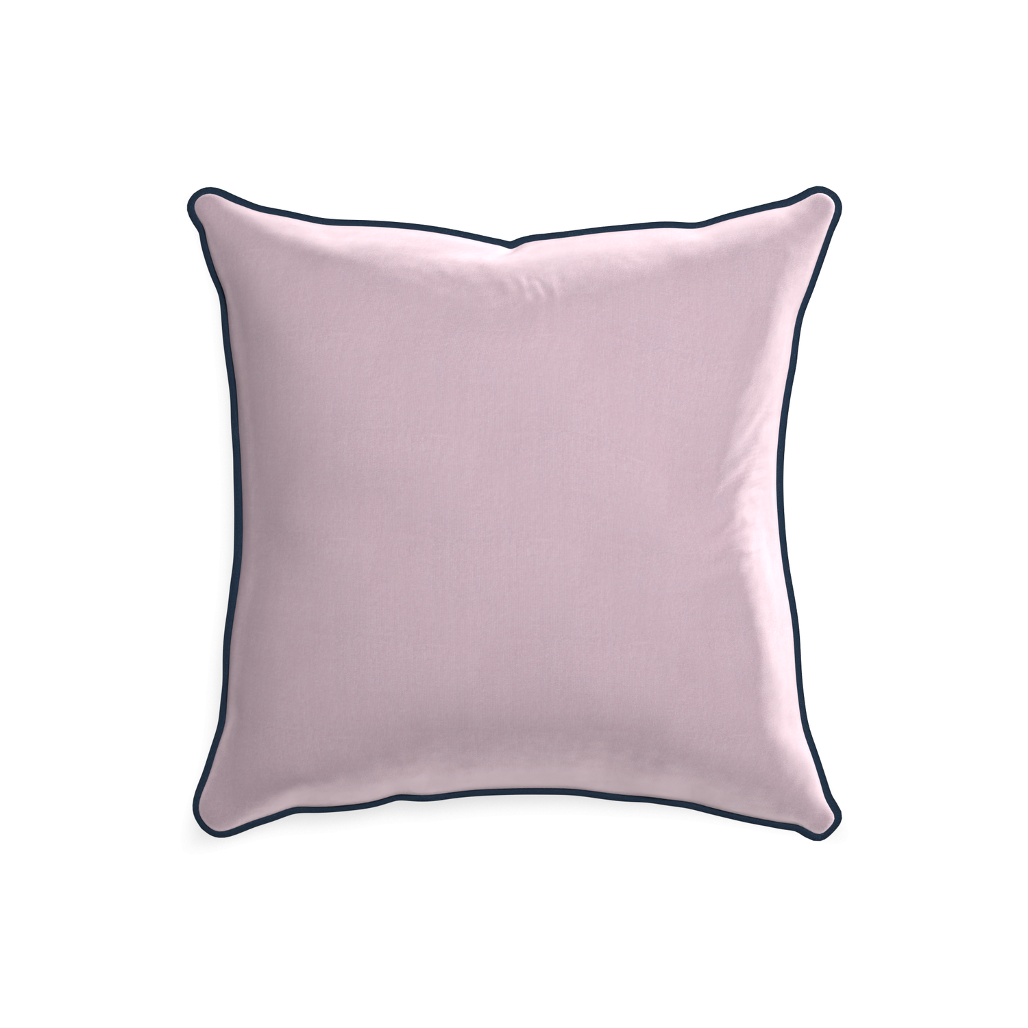 20-square lilac velvet custom lilacpillow with c piping on white background