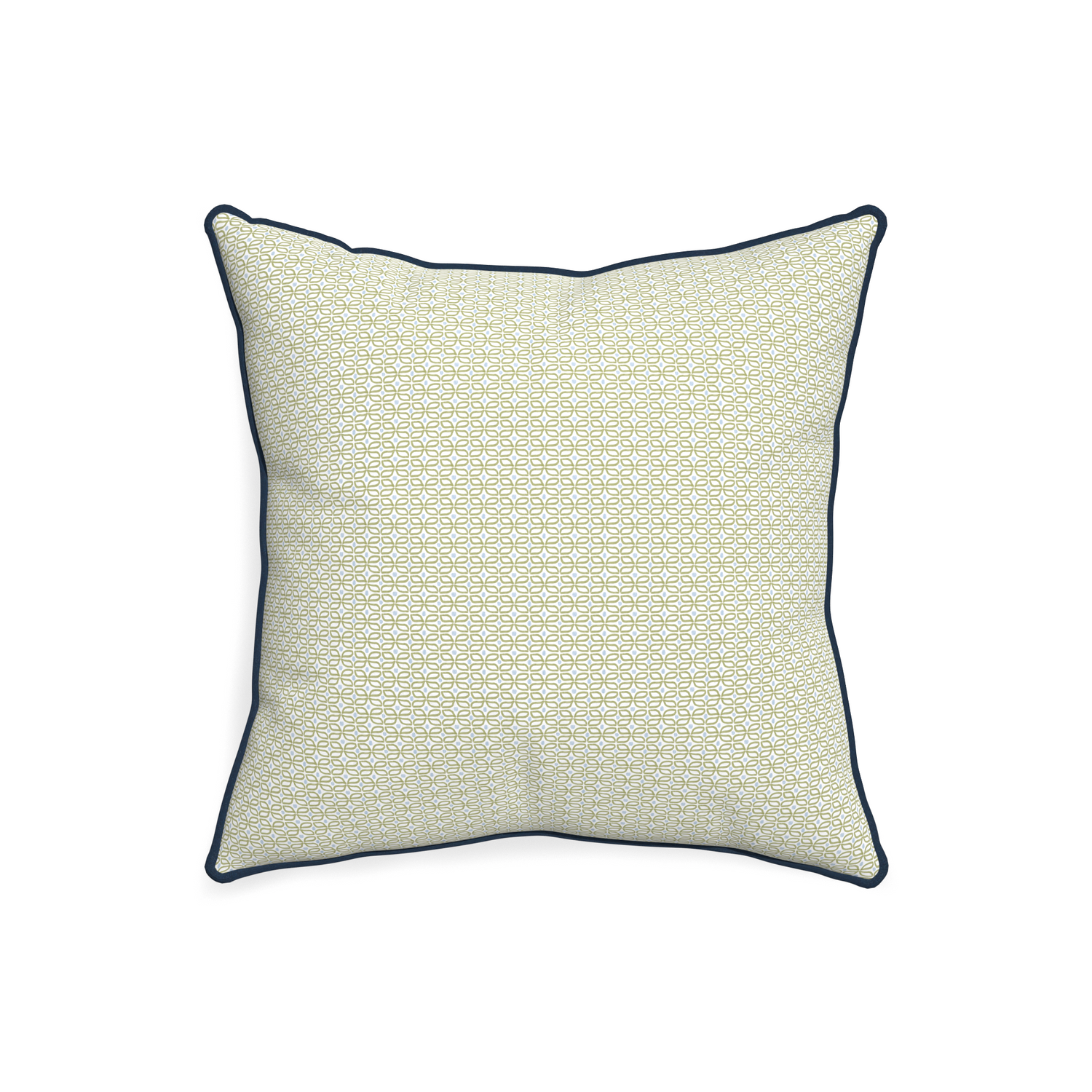 20-square loomi moss custom moss green geometricpillow with c piping on white background