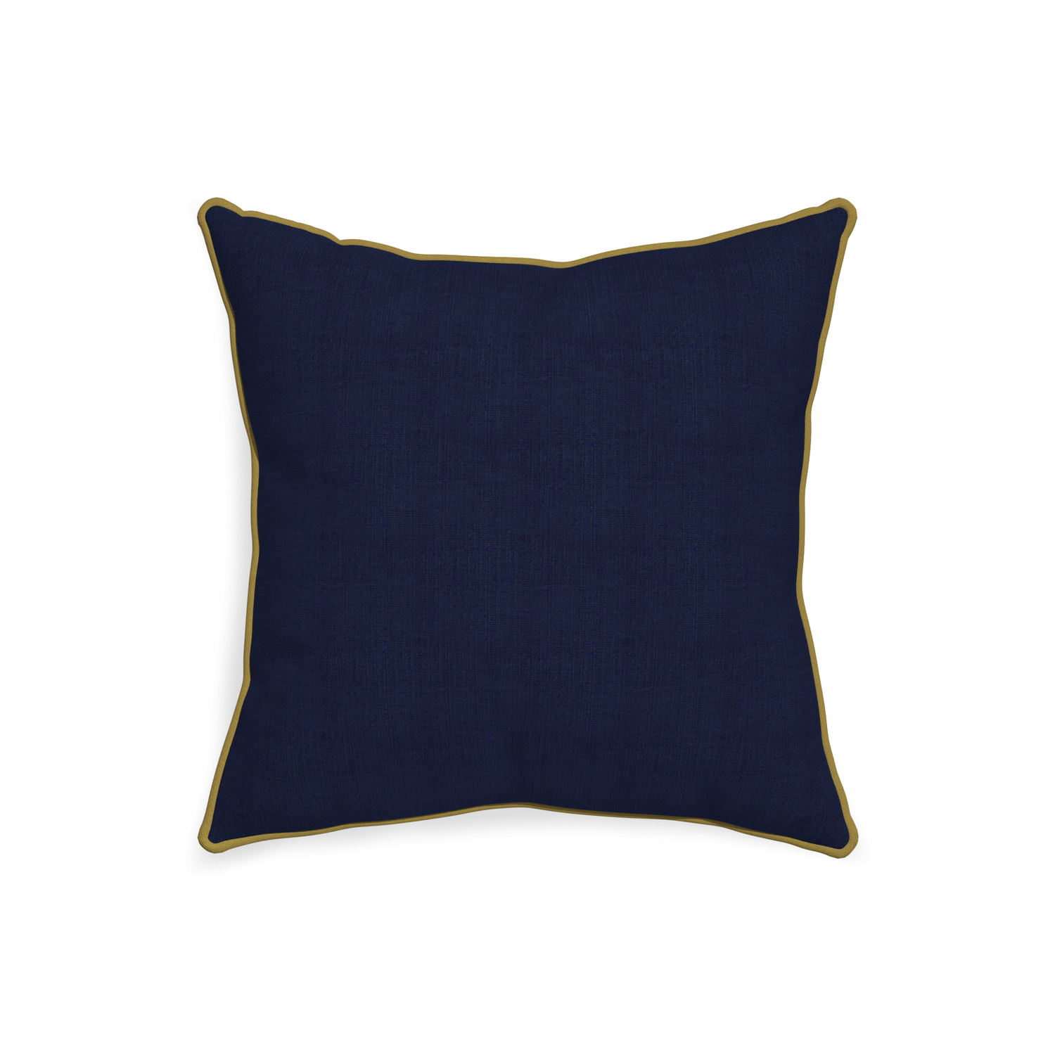 20-square midnight custom navy bluepillow with c piping on white background