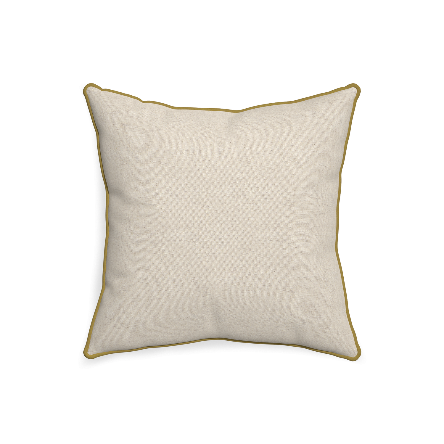 20-square oat custom light brownpillow with c piping on white background