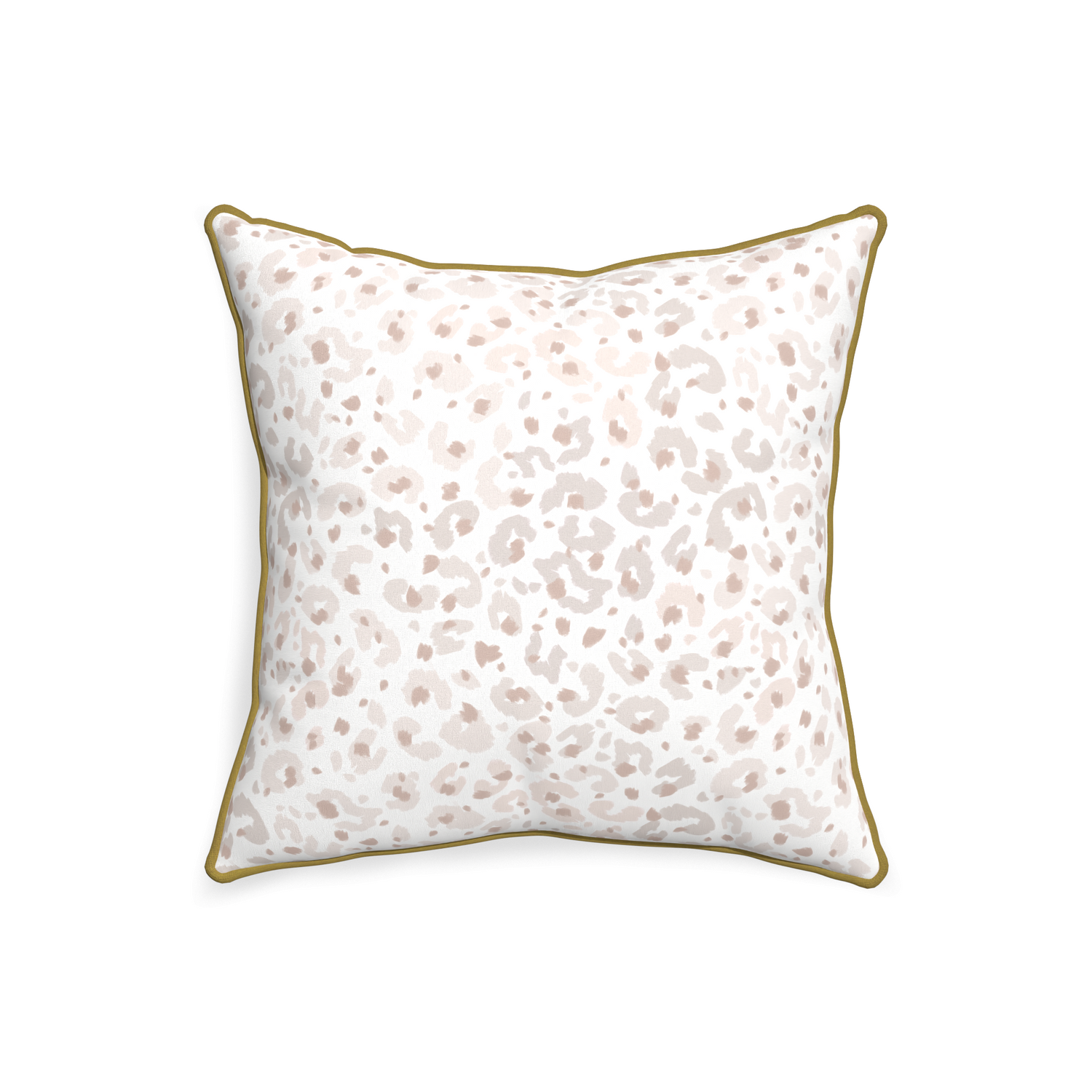 20-square rosie custom beige animal printpillow with c piping on white background