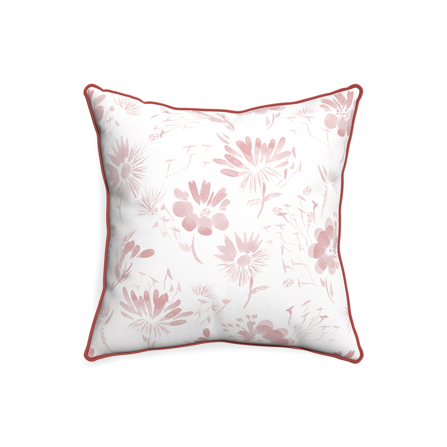 20-square blake custom pillow with c piping on white background