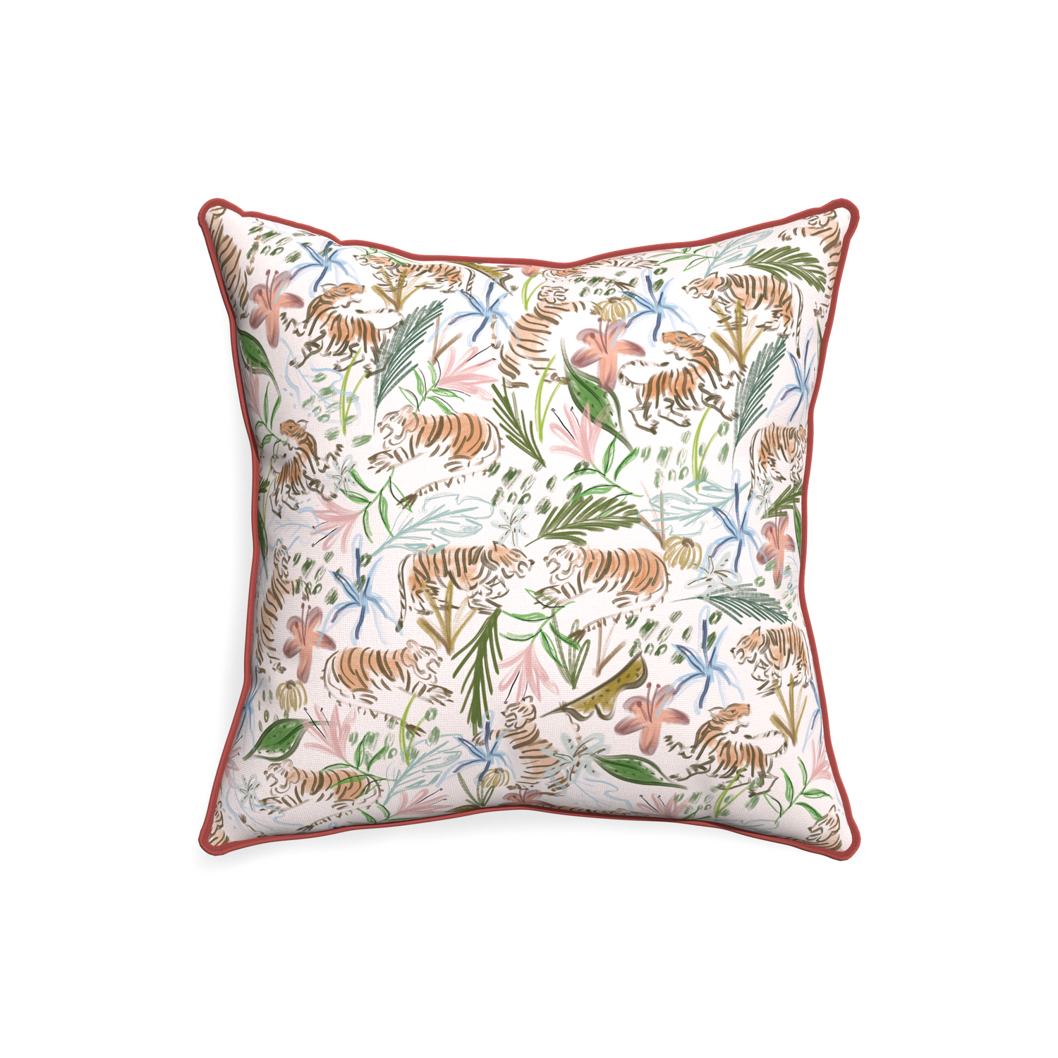 20-square frida pink custom pink chinoiserie tigerpillow with c piping on white background